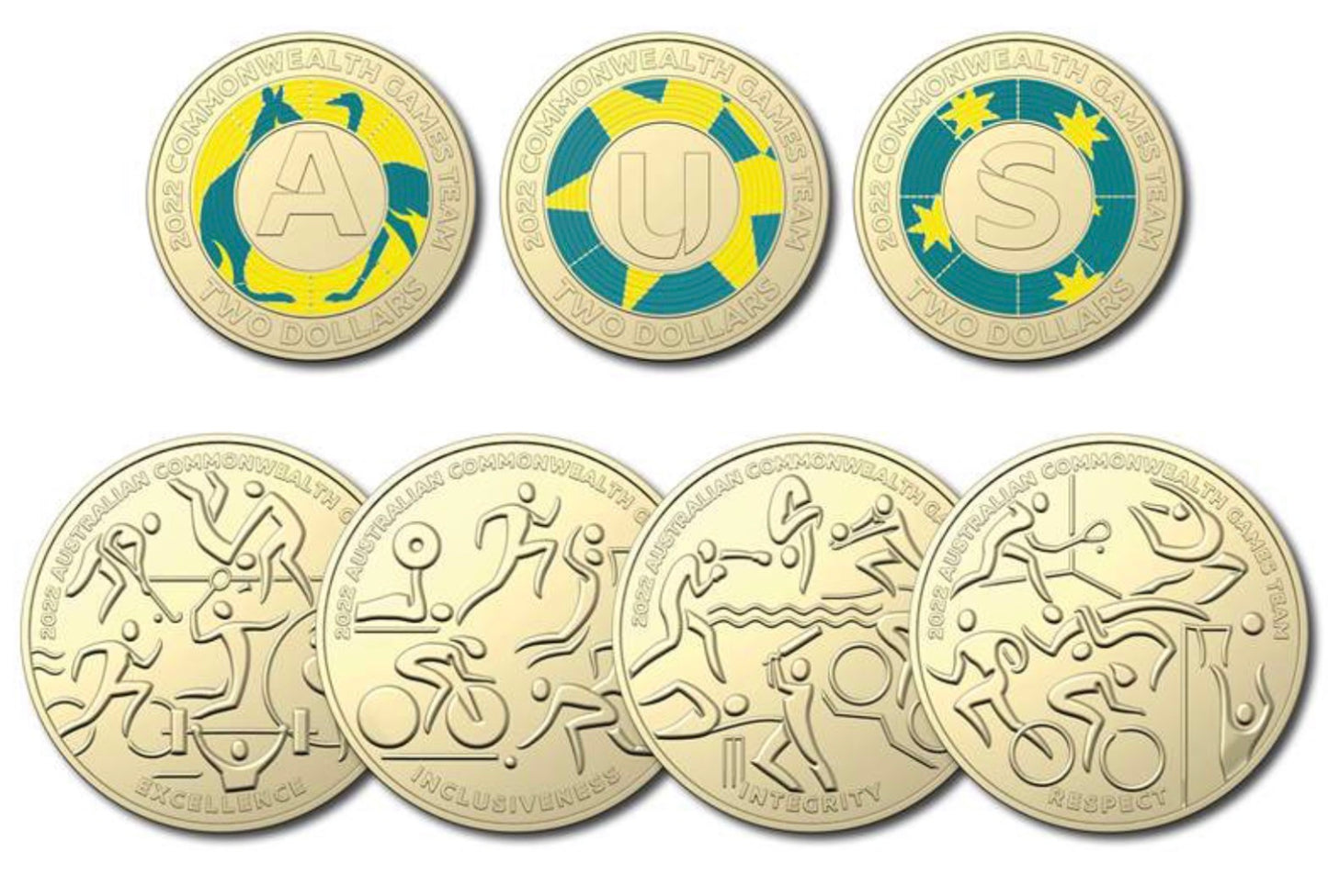 2022 Australian Commonwealth Games Team Seven Coin Collection | Royal Australian Mint