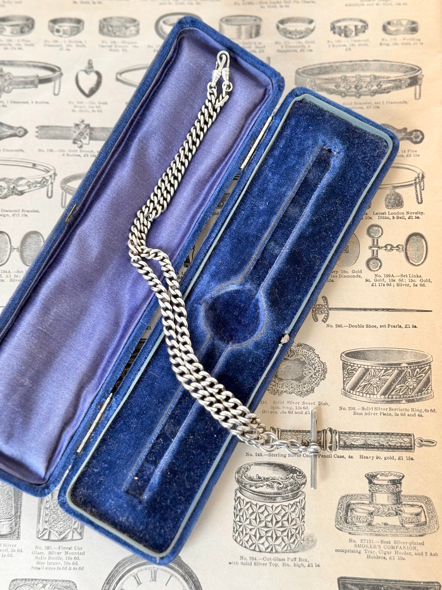 Antique Sterling Silver Fob Chain Necklace | Circa 1880’s Australian