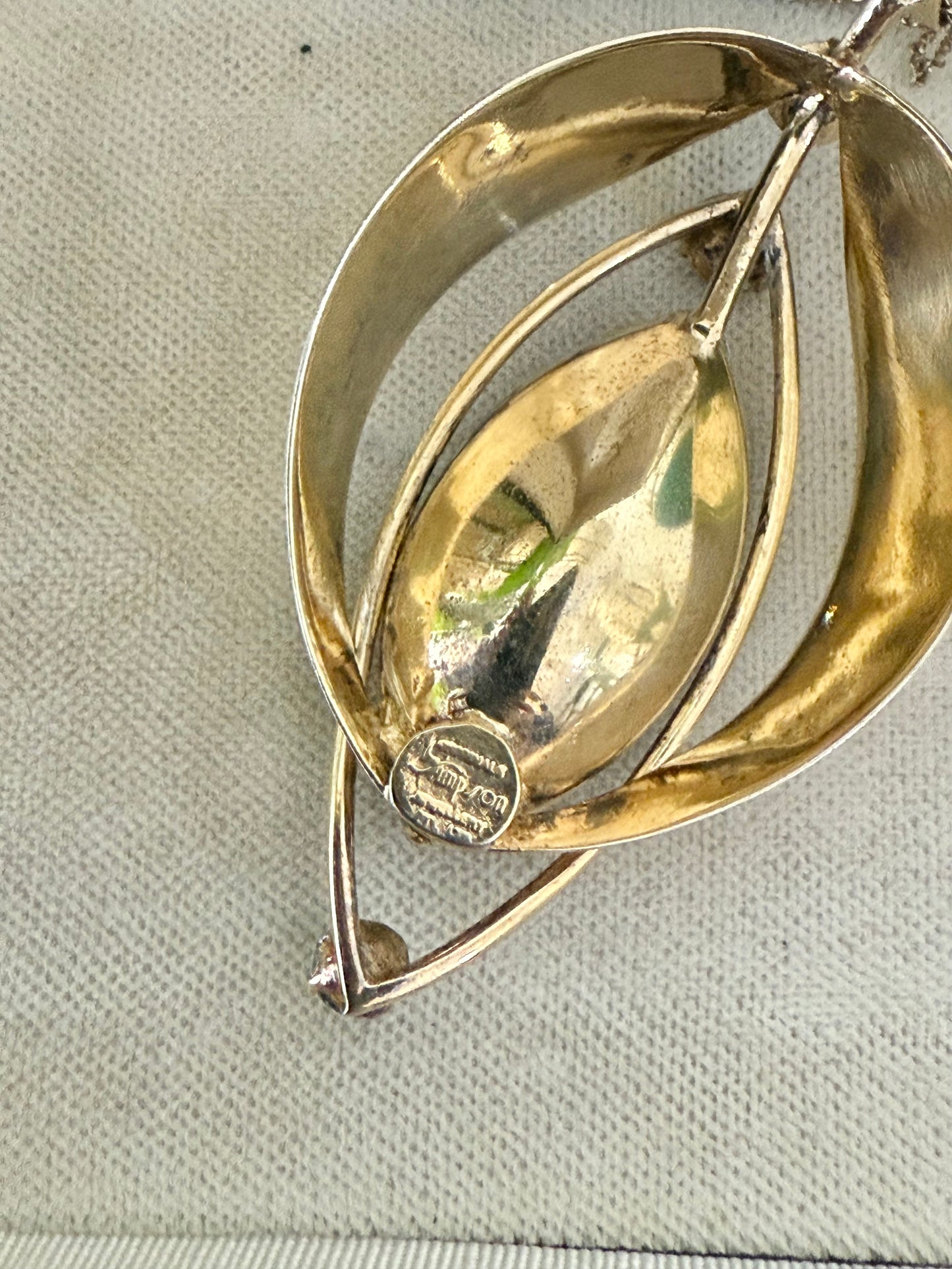 Donald Simpson Sterling Silver Pendant | Original Case | 4 Blue Stones | Rare Vintage