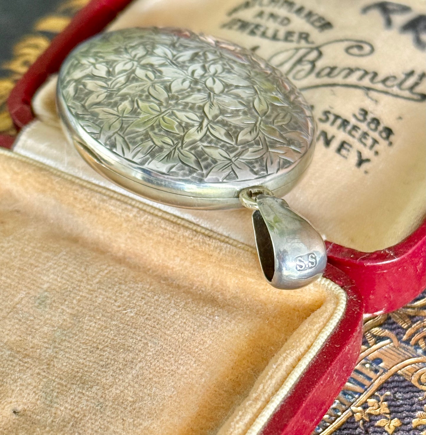 Large Victorian Floral Sterling Silver Locket | 1890’s Australian