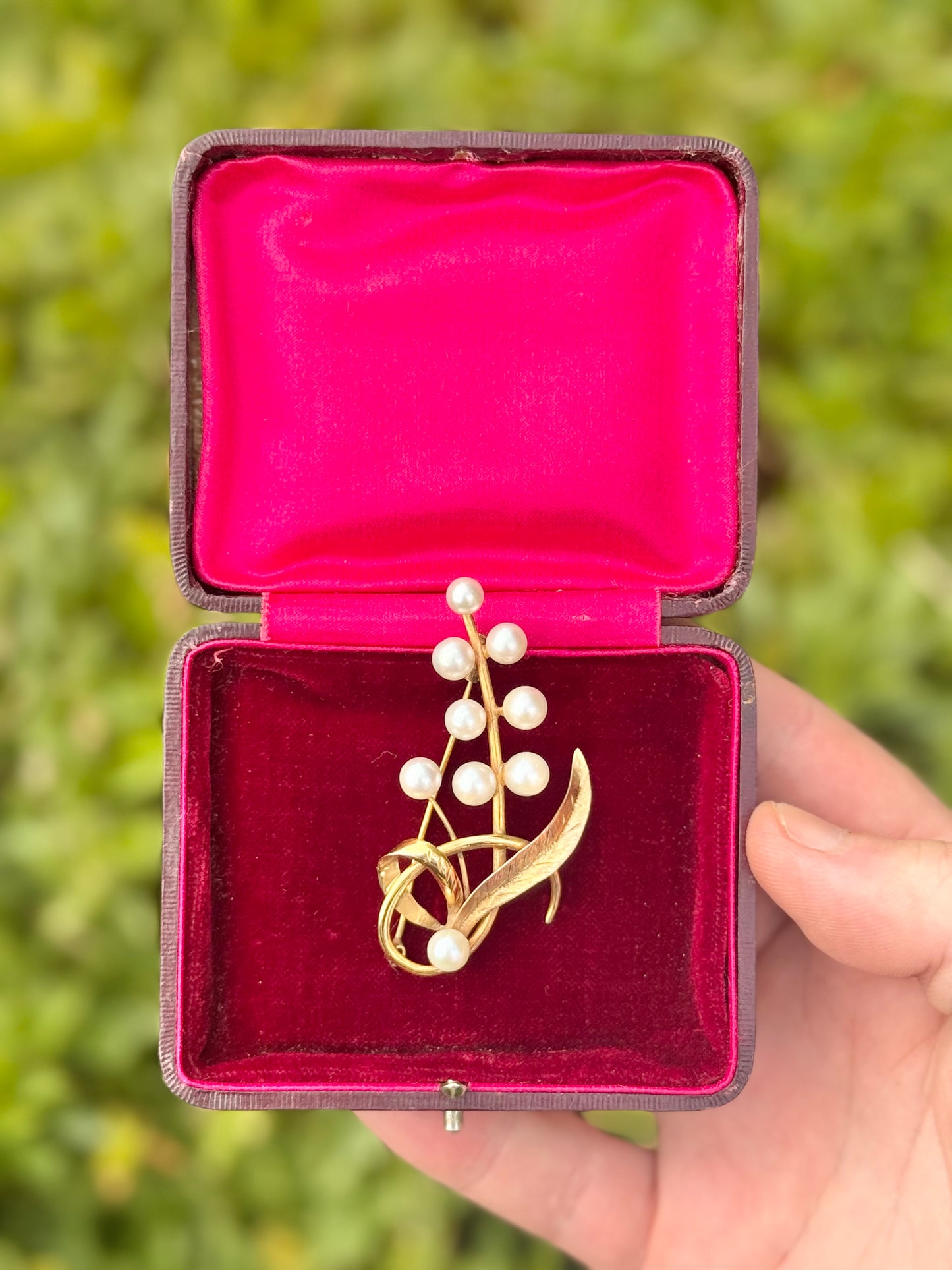 Akoya Pearl Spray Brooch 14ct Yellow Gold | Late 20th Century
