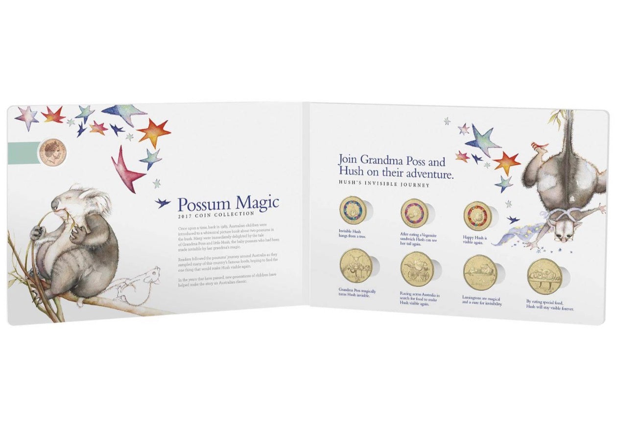 2017 Royal Australian Mint Possum Magic 8 Coin Collection Folder