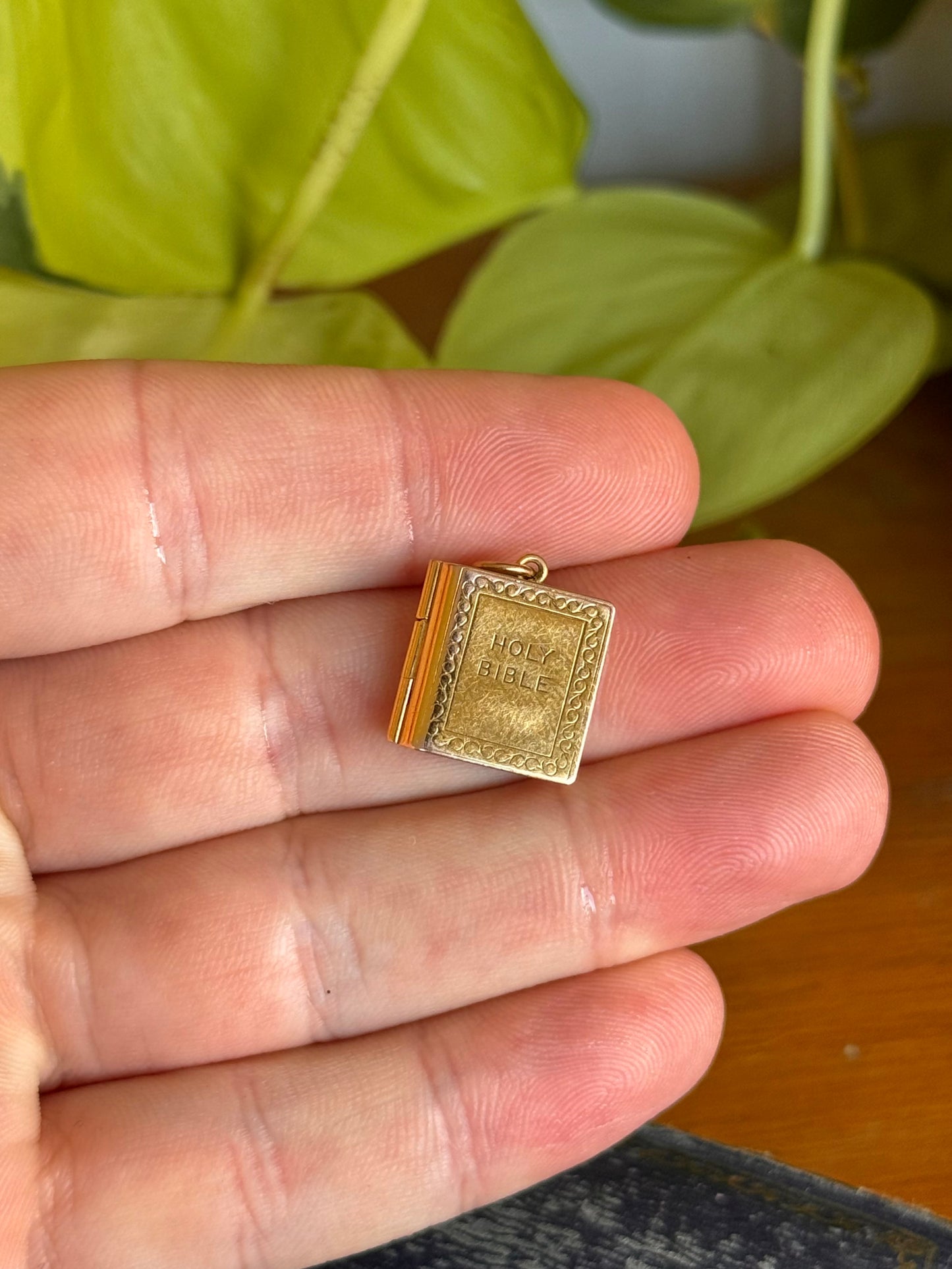 Vintage 9ct Gold Georg Jensen Bible Charm, Pendant | London Hallmark 1979