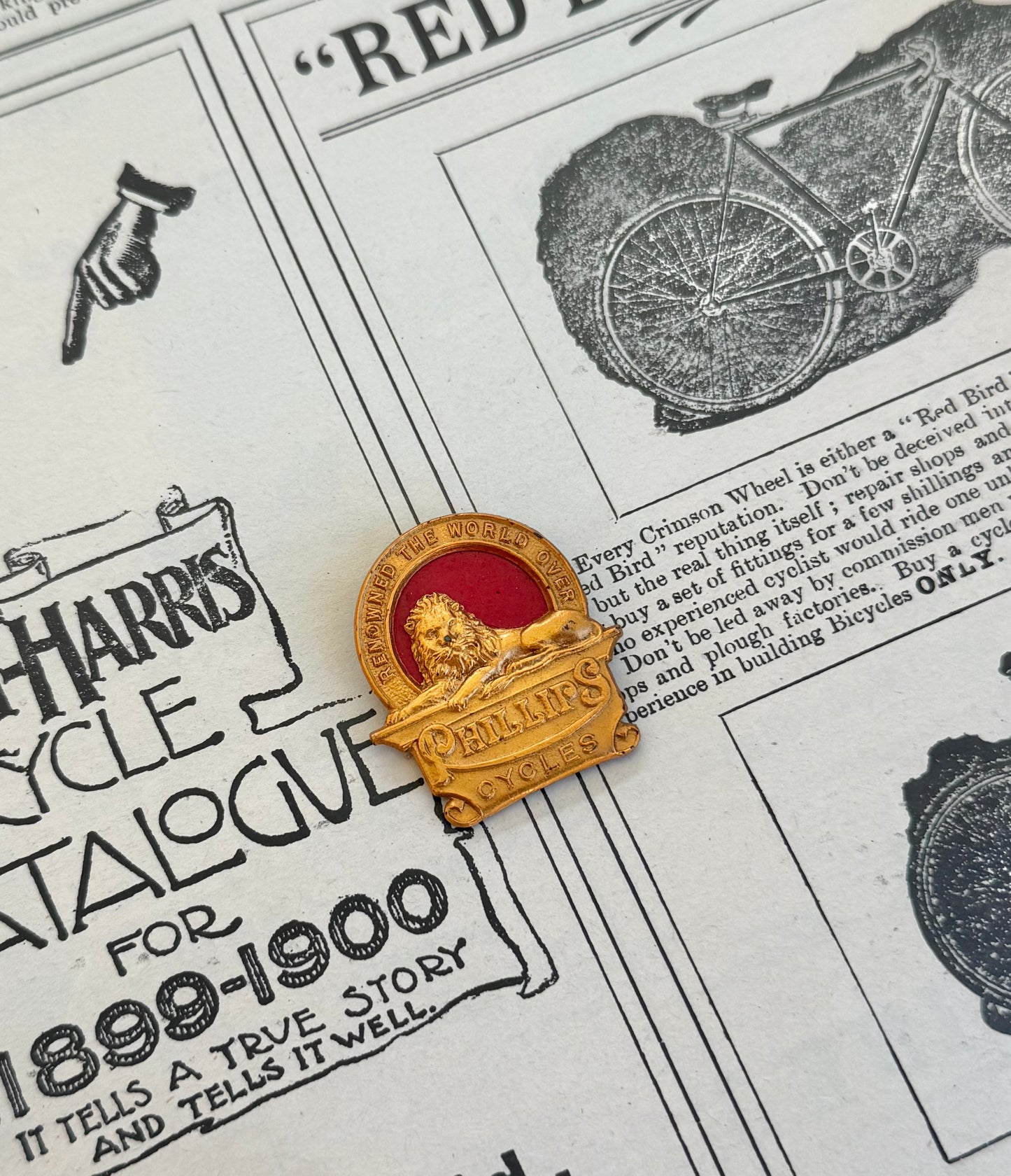 Phillips Cycles Advertising Badge | English 1930’s