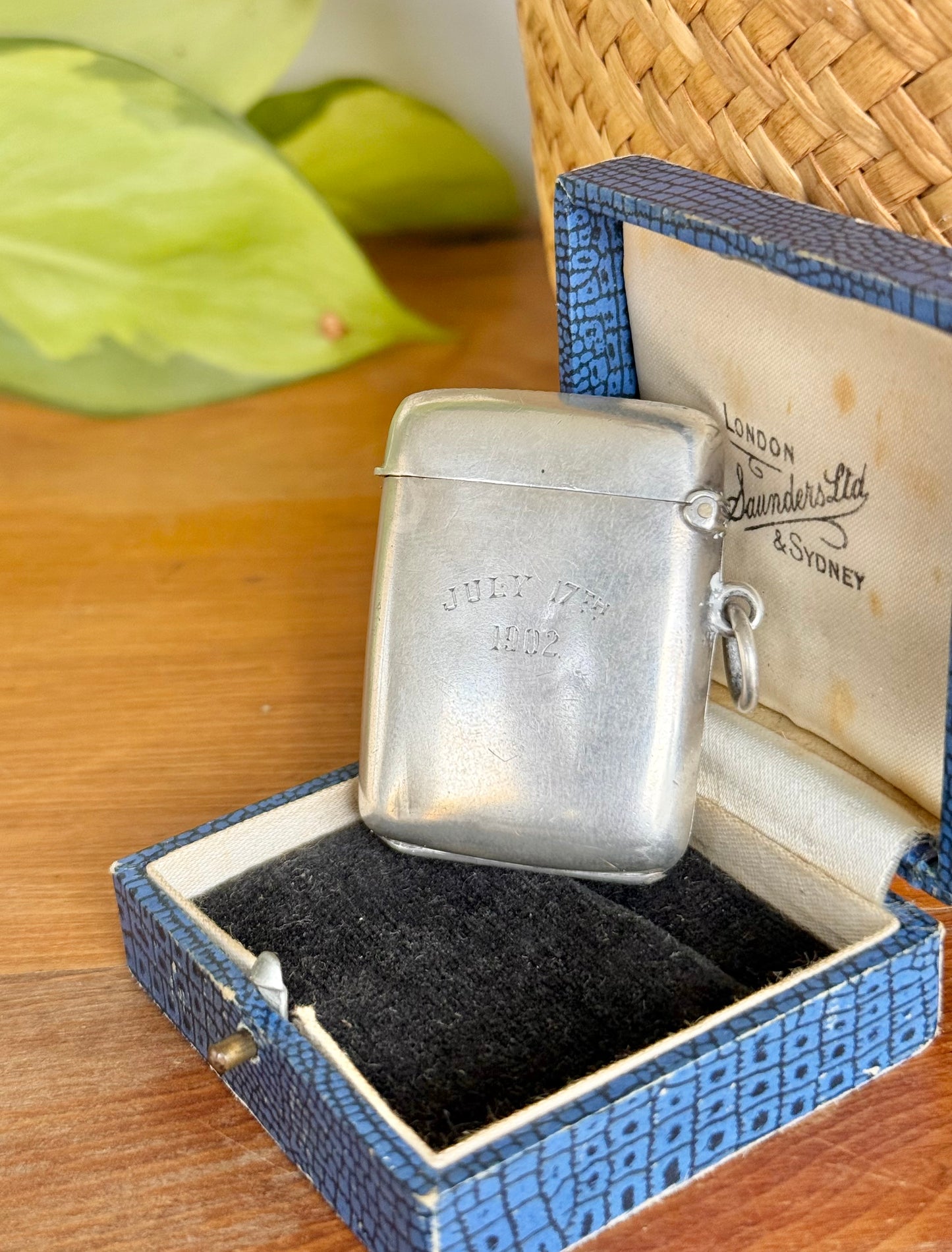Edwardian Hallmarked Silver Hidden Photo Frame Vesta Case | Birmingham 1901