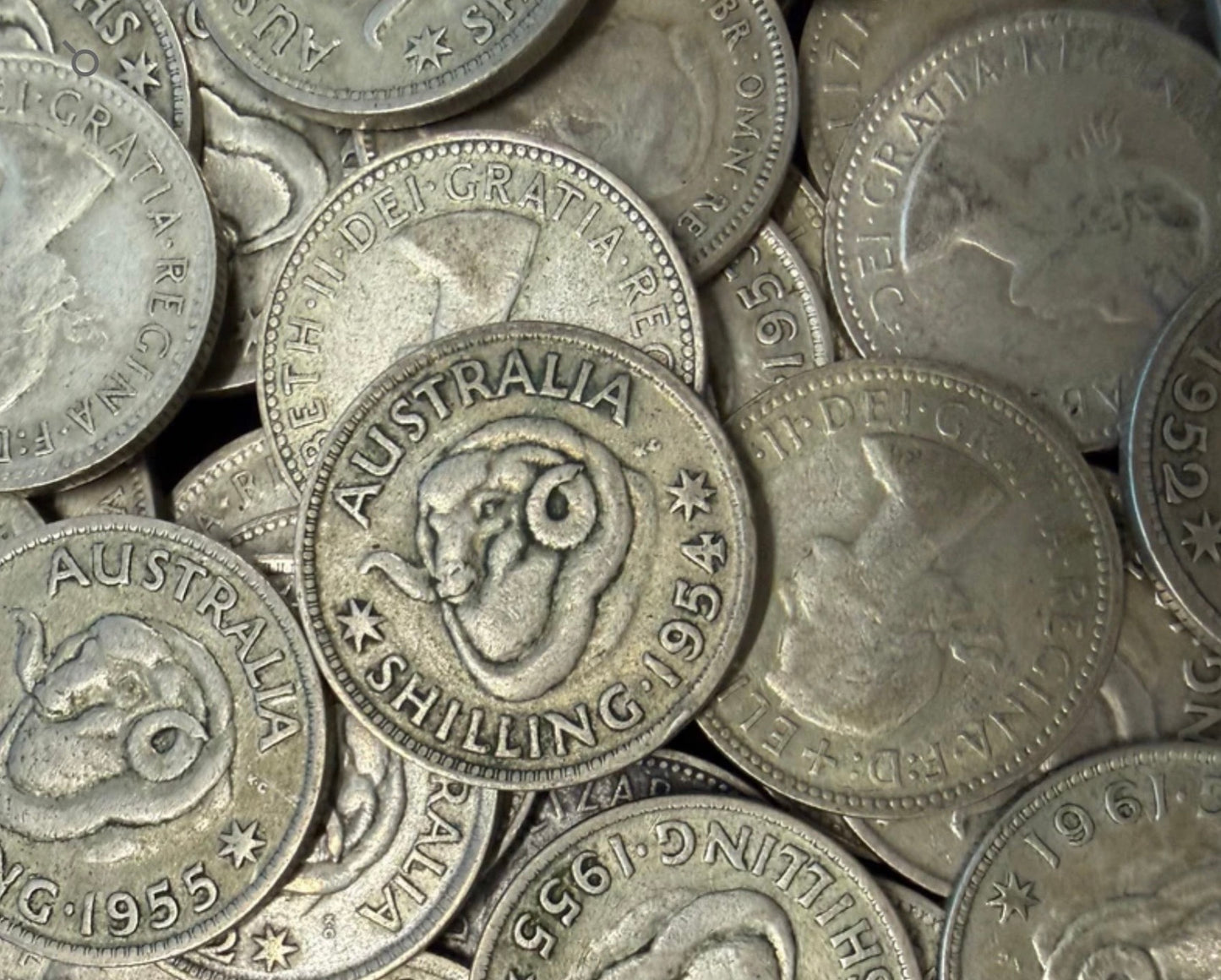 Australian 50% Silver Shilling (1946–1963) – Random Date