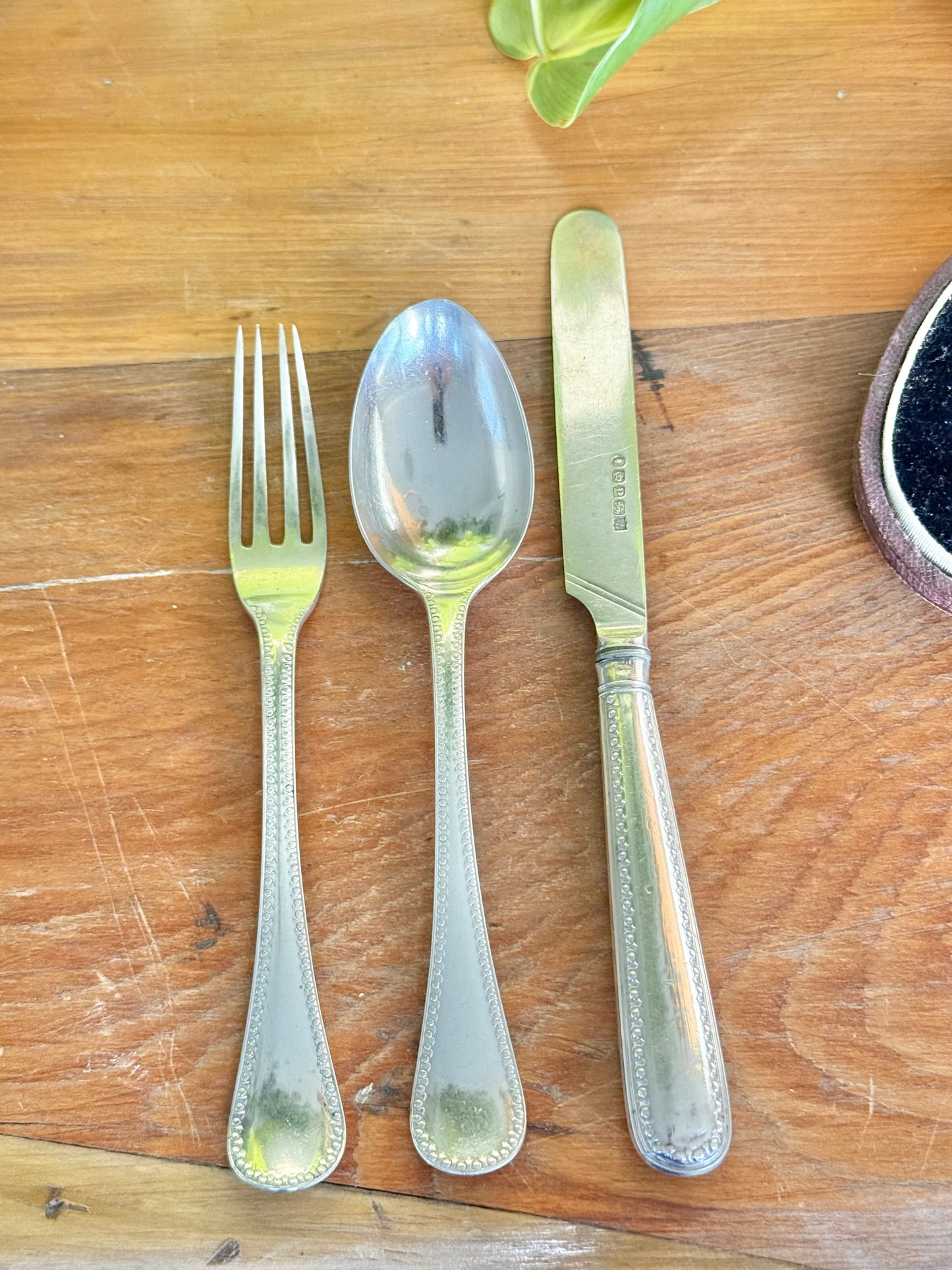 Children’s Hallmarked Silver Cutlery Set | 1858 Victorian Martin, Hall & Co.