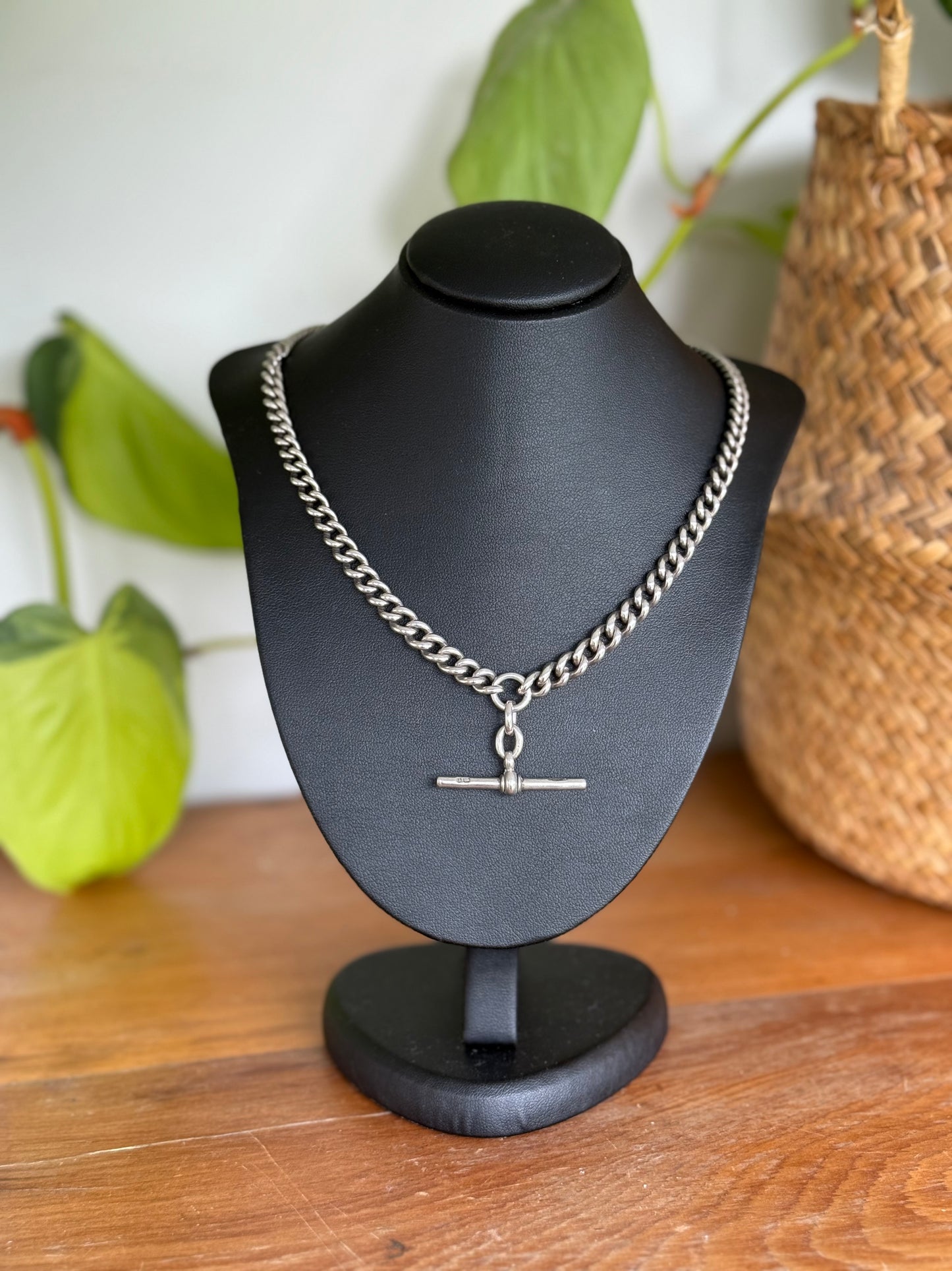 Antique Sterling Silver Fob Chain Necklace | Circa 1880’s Australian