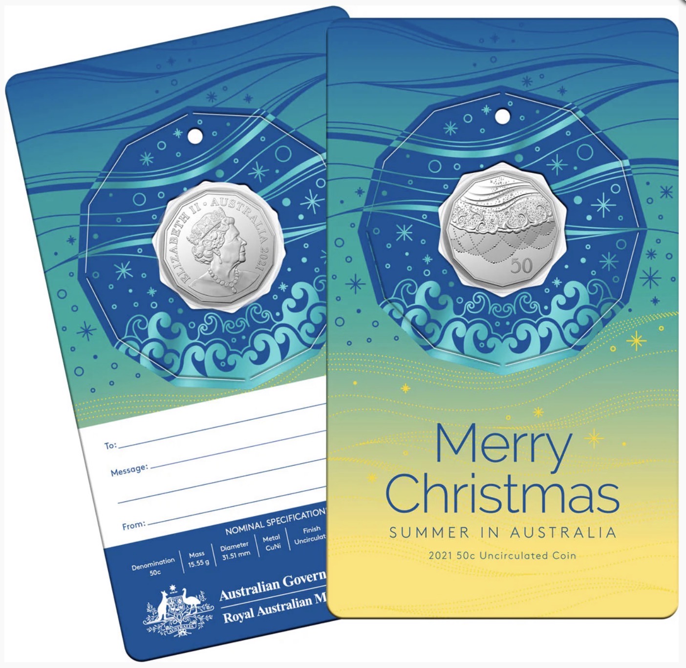 2021 Royal Australian Mint Summer in Australia 5 Coin 50 Cent Set