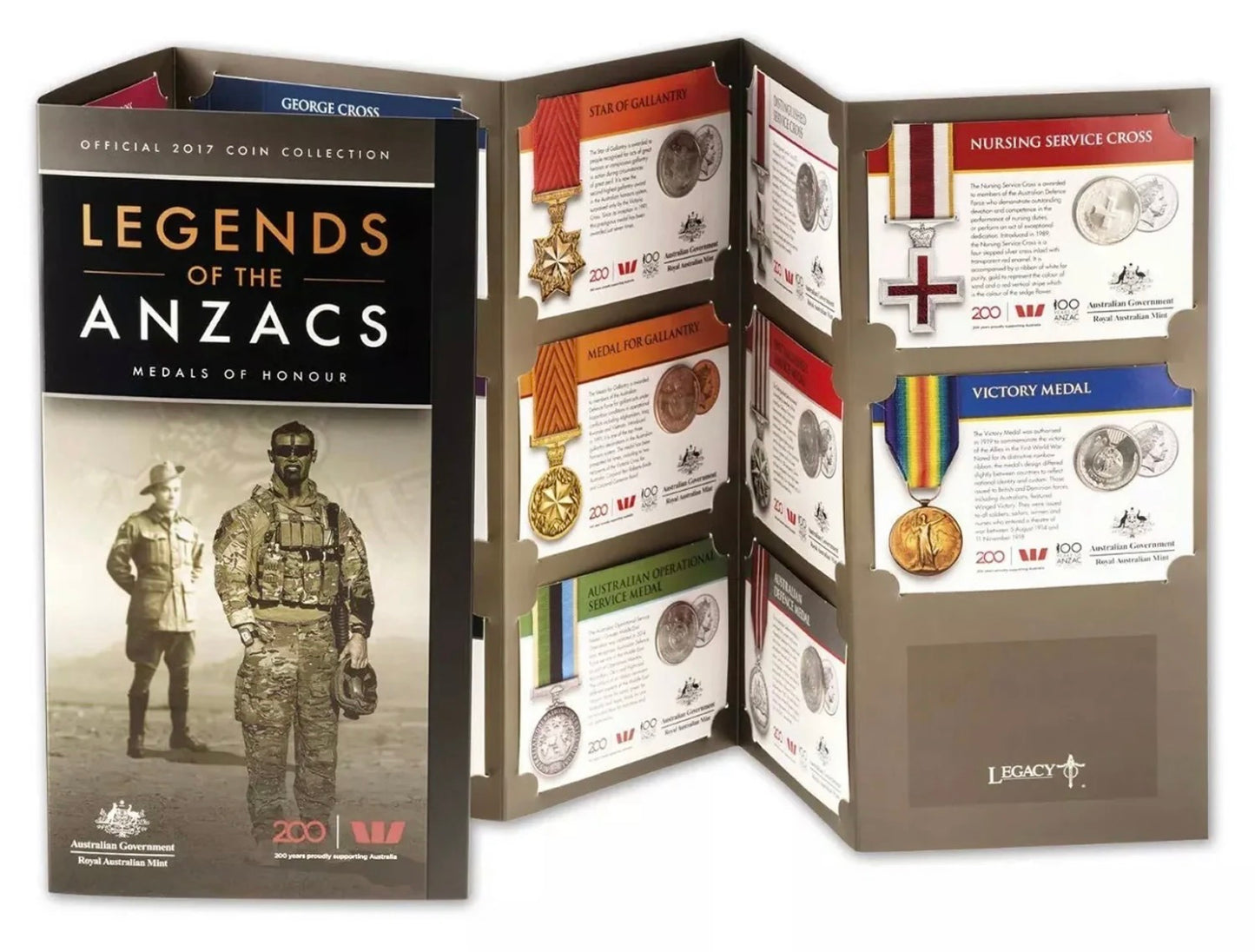 2017 Legends of the ANZACs – Medals of Honour Official 14 Coin Collection | Royal Australian Mint