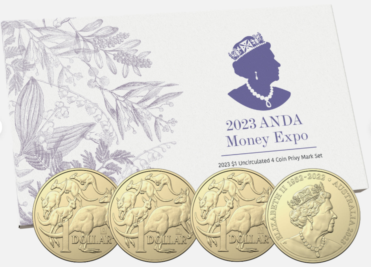 2023 ANDA Money Expo $1 Privymark Uncirculated 4-Coin Set