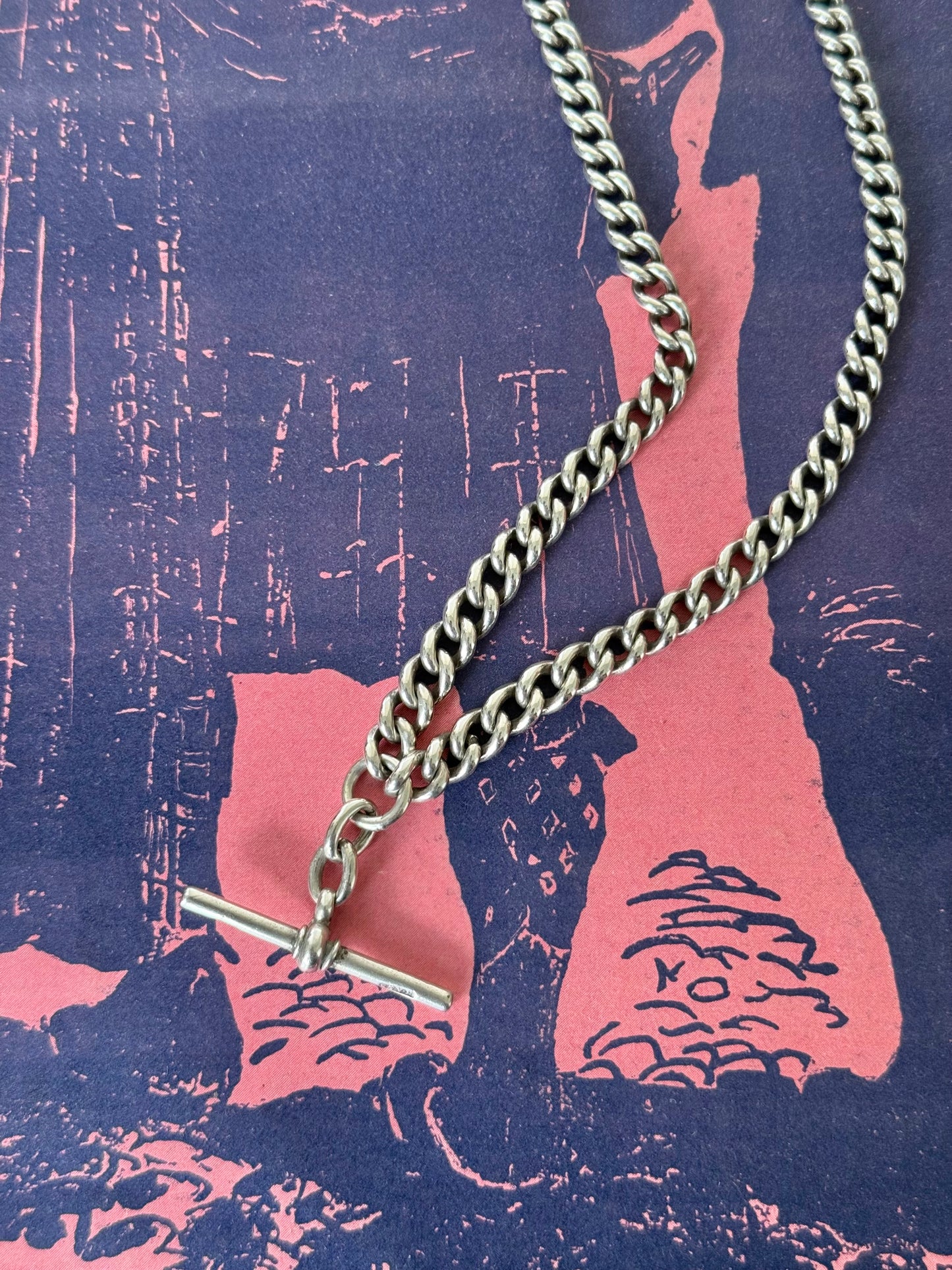 Antique Sterling Silver Fob Chain Necklace | Circa 1880’s Australian