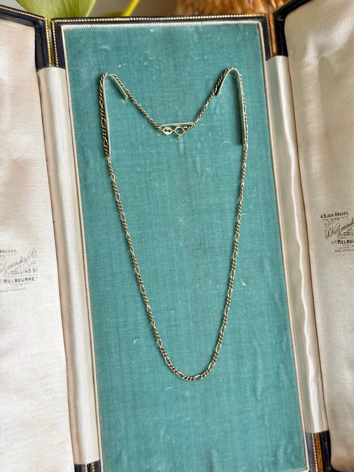 9ct Yellow Gold Figaro Chain | 400mm Vintage Classic