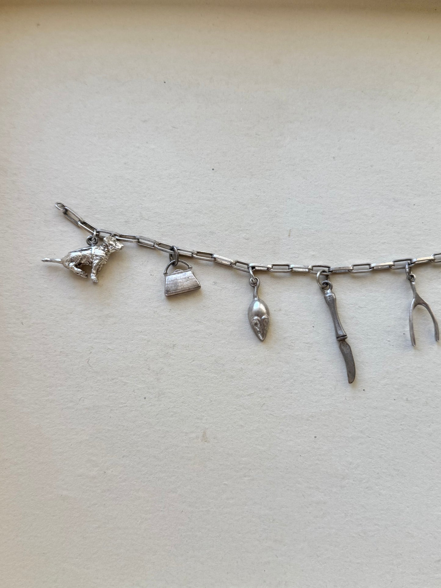 Sterling Silver Charm Bracelet Vintage | Unoaerre Italy