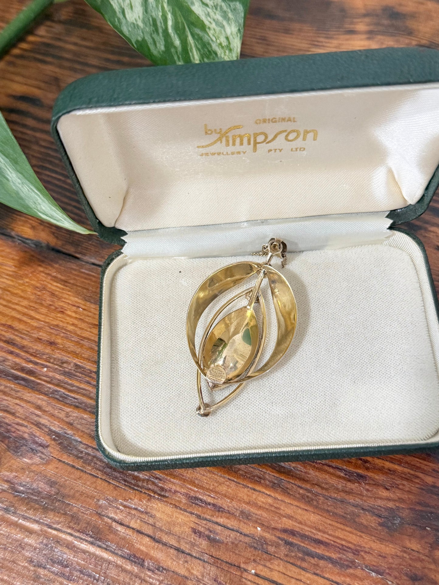 Donald Simpson Sterling Silver Pendant | Original Case | 4 Blue Stones | Rare Vintage