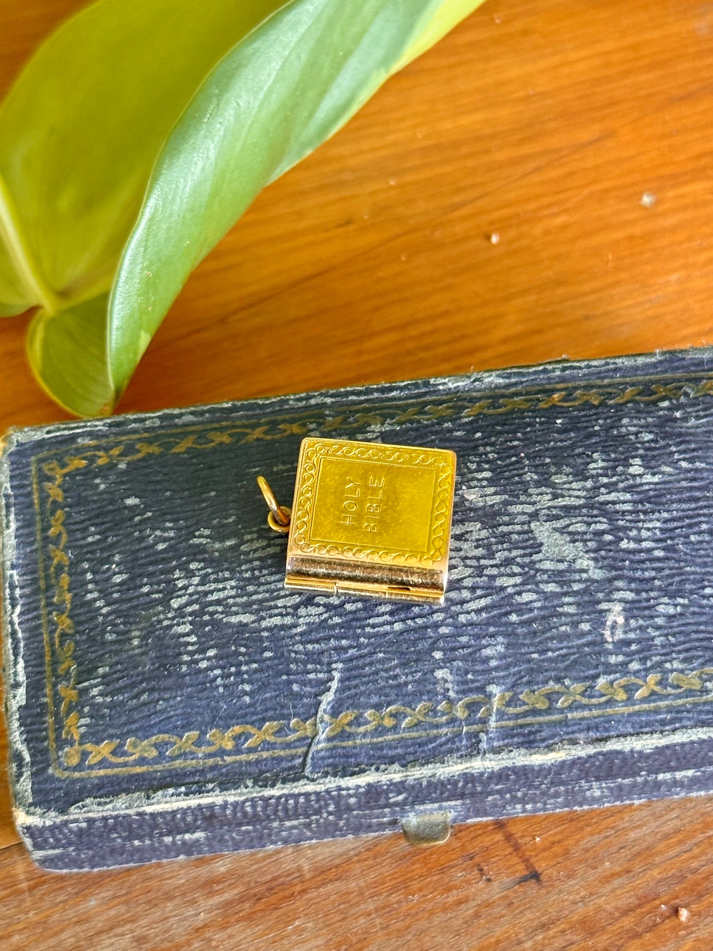 Vintage 9ct Gold Georg Jensen Bible Charm, Pendant | London Hallmark 1979