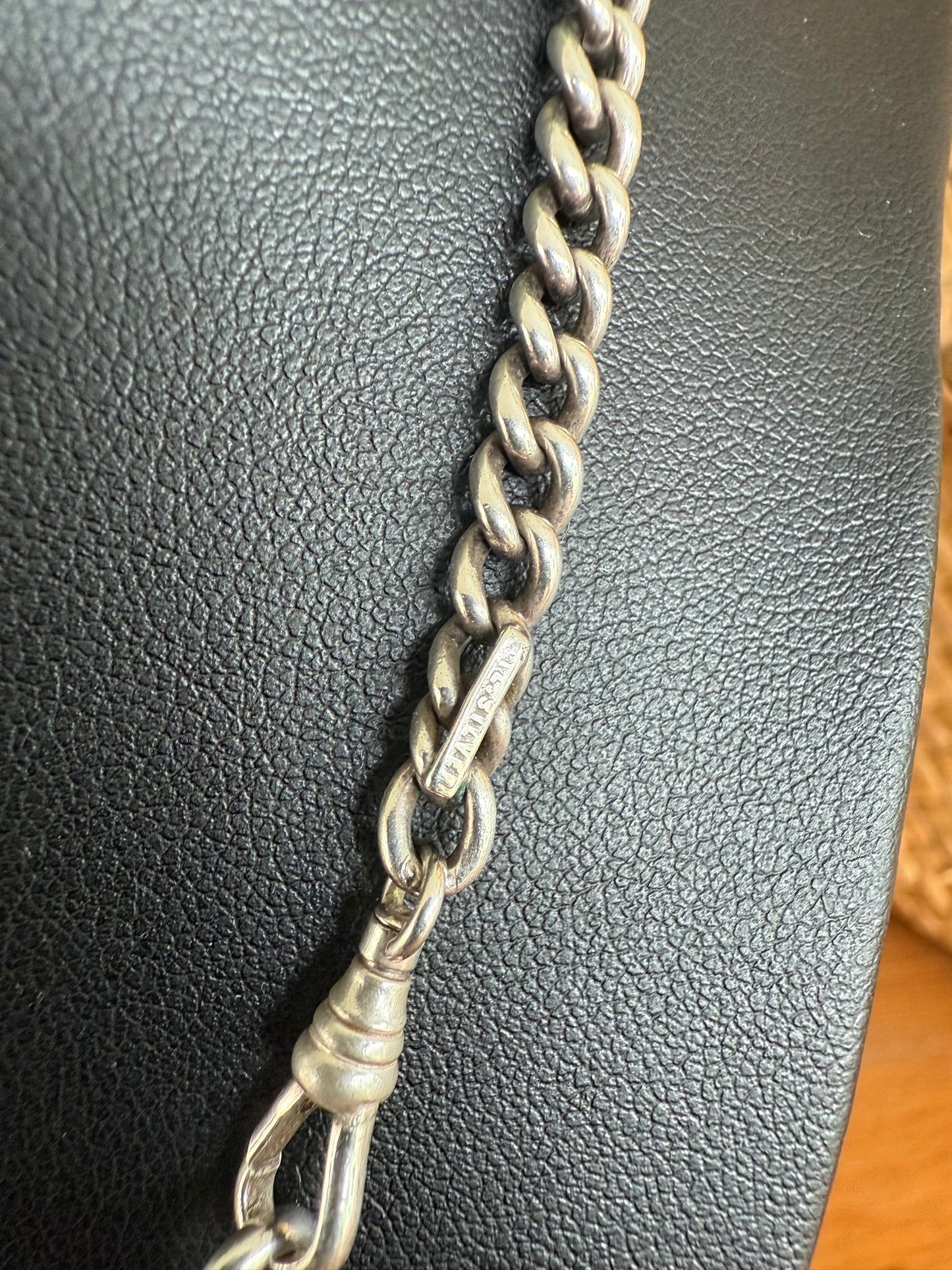 Antique Sterling Silver Fob Chain Necklace | Circa 1880’s Australian