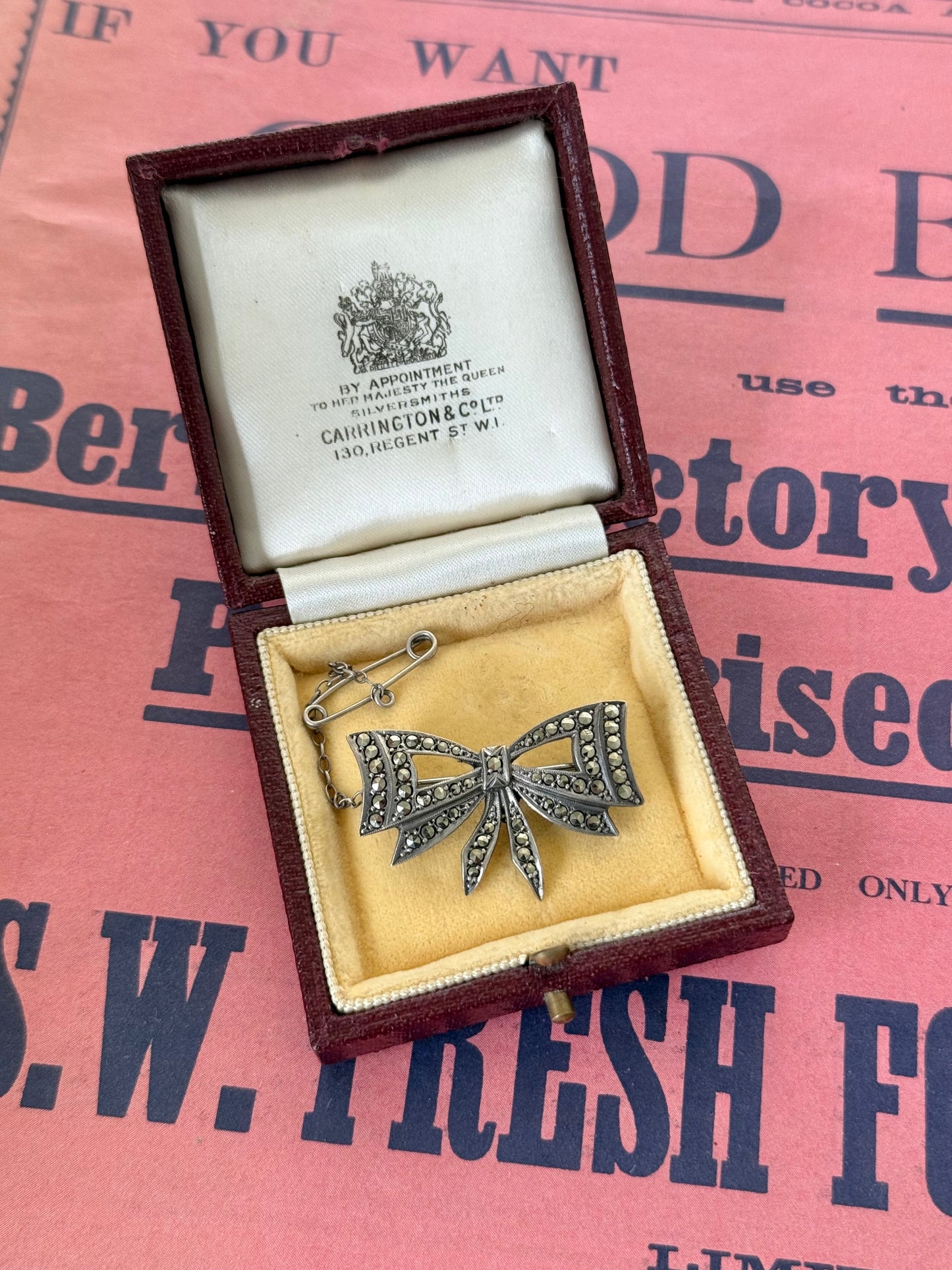 Lega Marcasite Sterling Silver Brooch | Australian Vintage