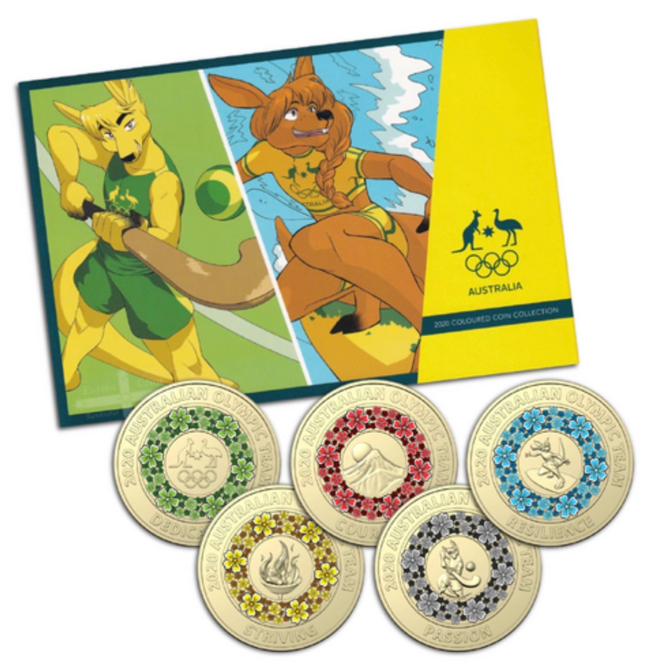 2020 Australian Olympic Team Coloured $2 Five Coin Collection | Royal Australian Mint