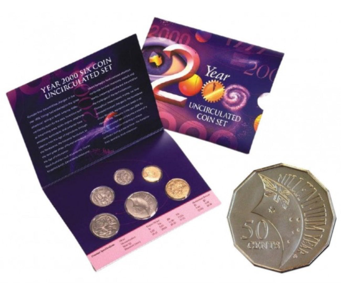 2000 Royal Australian Mint Uncirculated Six Coin Set – Millennium