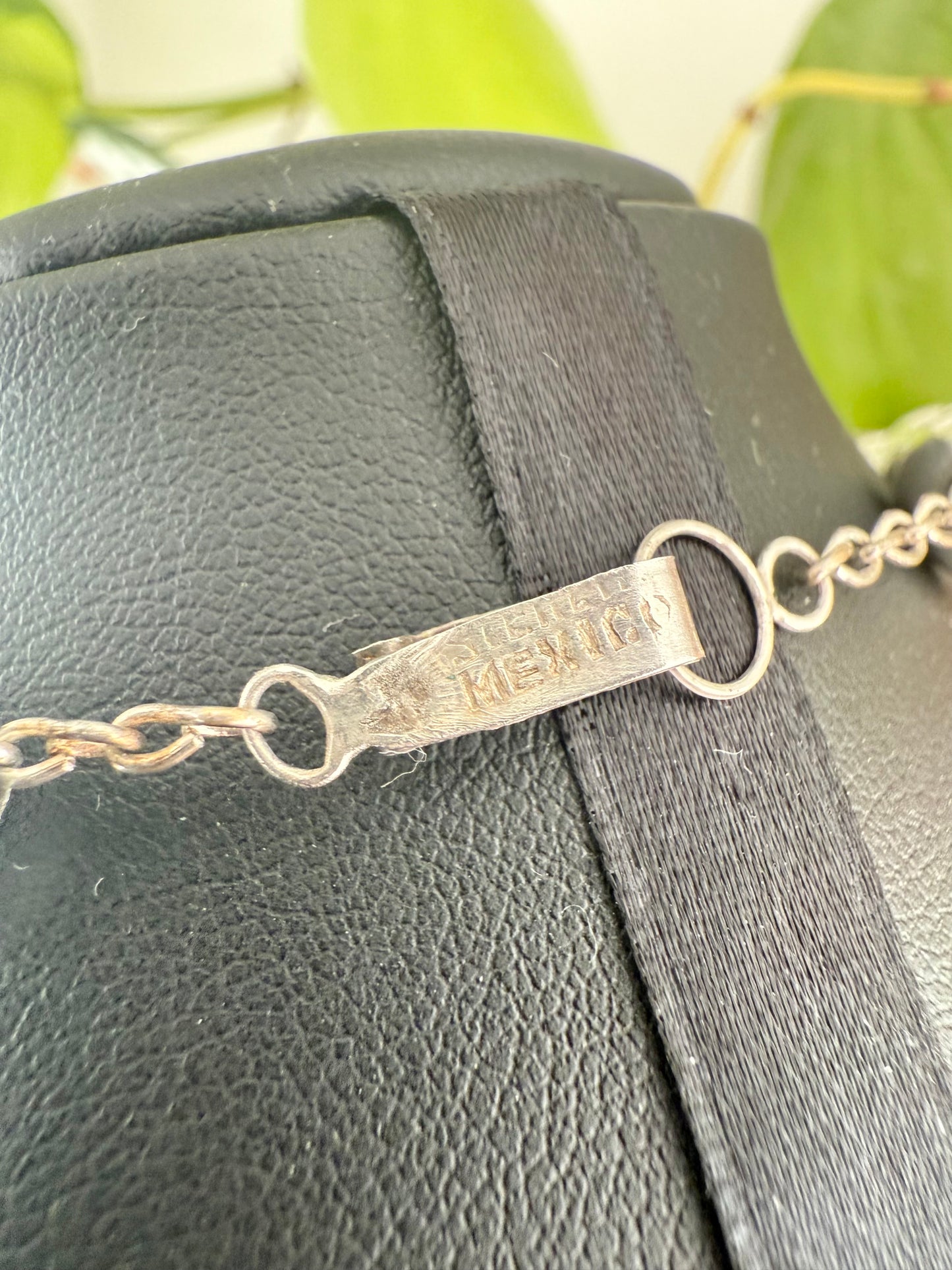 Vintage Mexican Sterling Silver Bead Necklace – 42.5cm, Marked