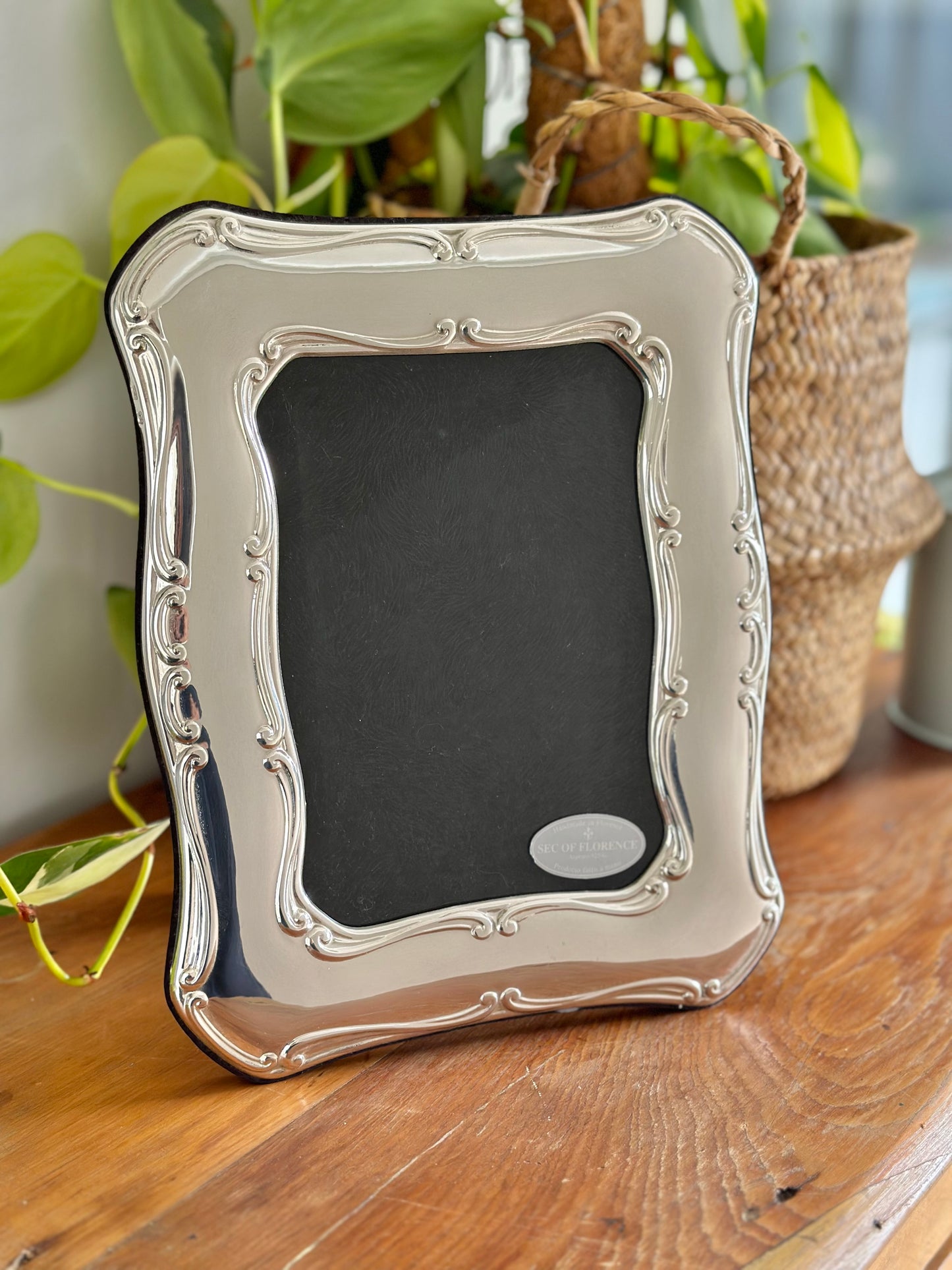Fine Italian Sterling Silver Repousse Large Photo Frame | Sec of Florence