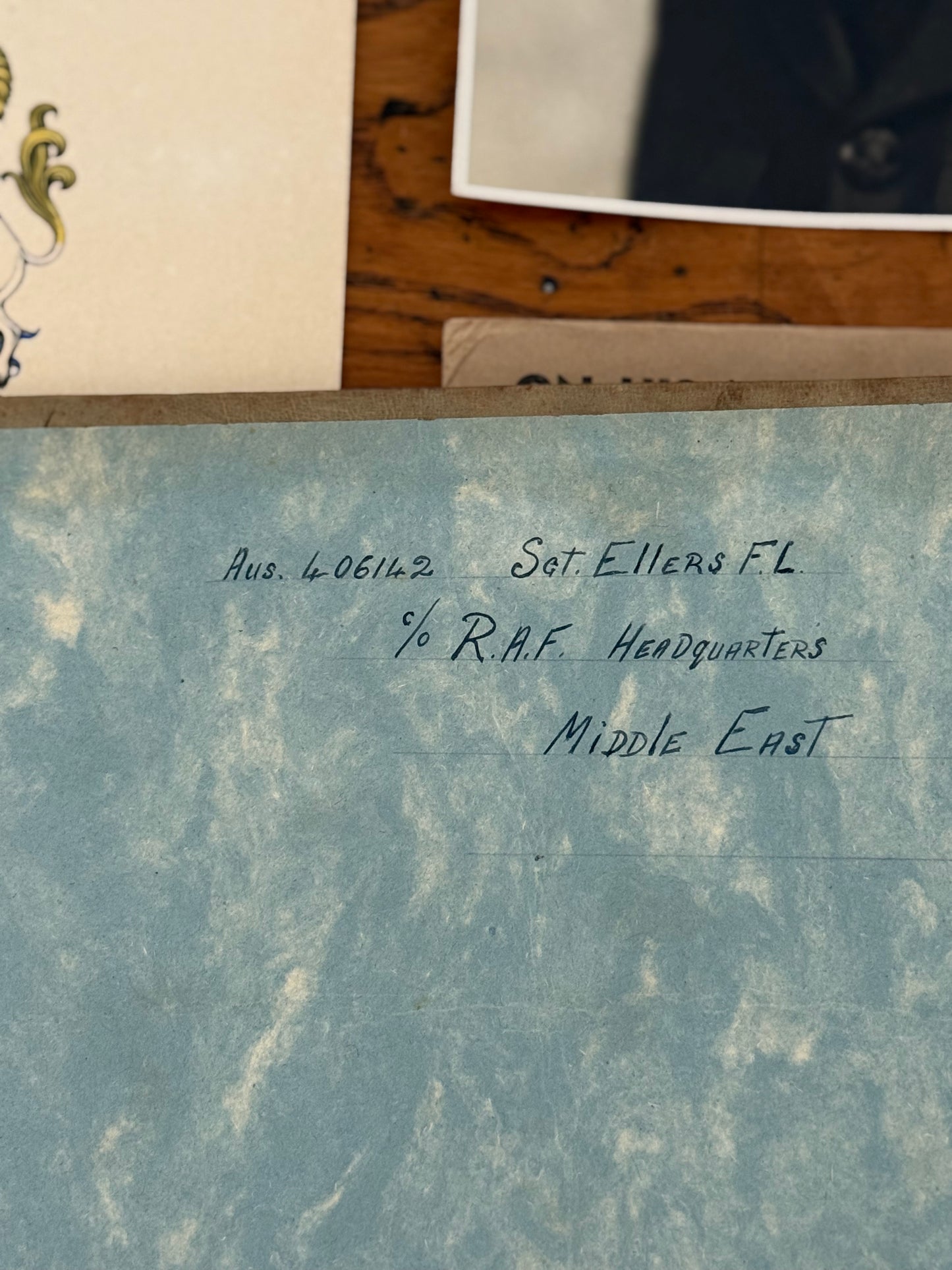 WWII RAAF Memorial Archive | Sgt. Ellers Collection incl. Gold-Lined Sweetheart Pendant