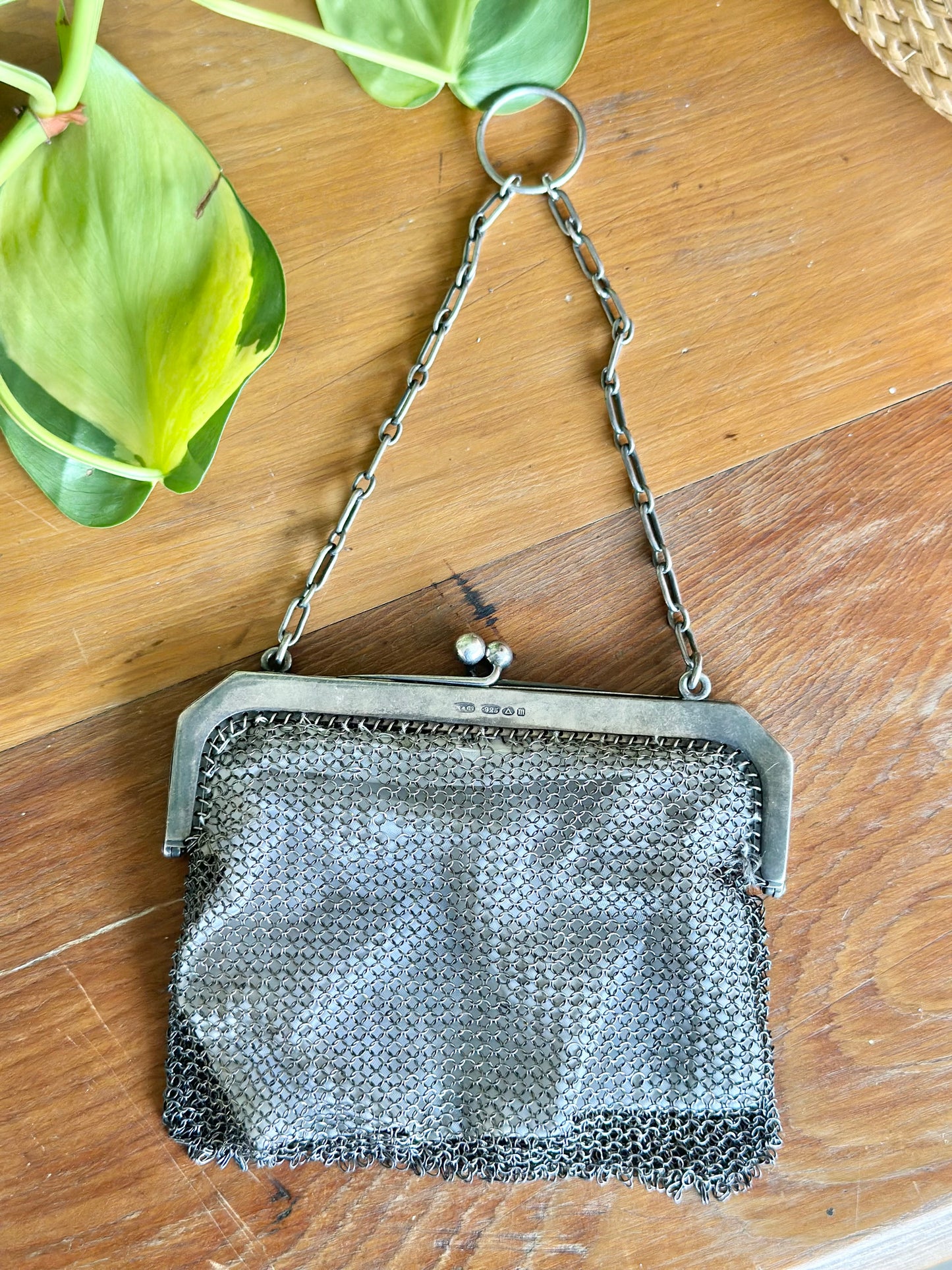 Edwardian Sterling Silver Chain Purse | Birmingham Import Mark 1911