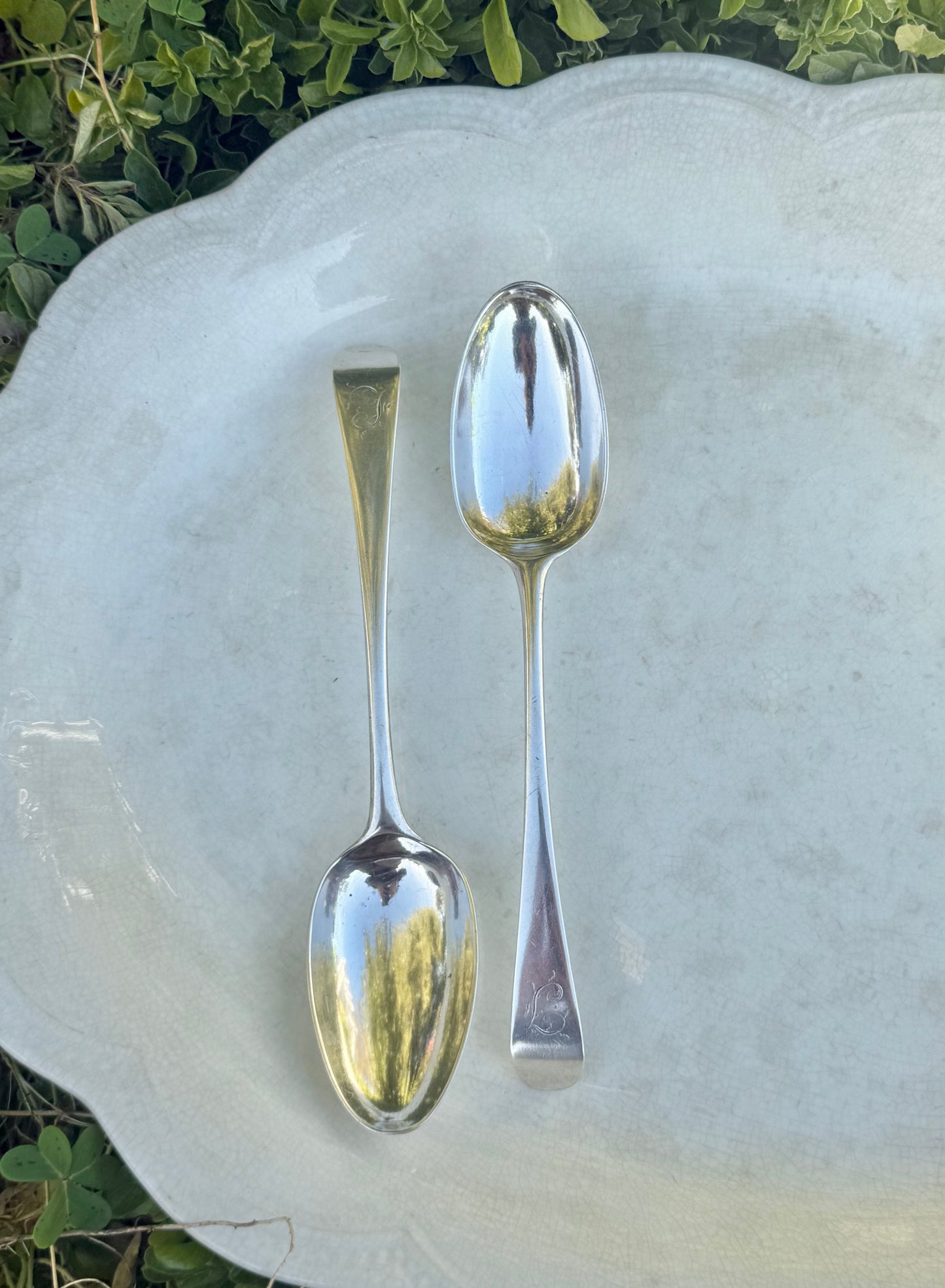 Hallmarked Sliver Serving Spoons | 1781 George Smith III London