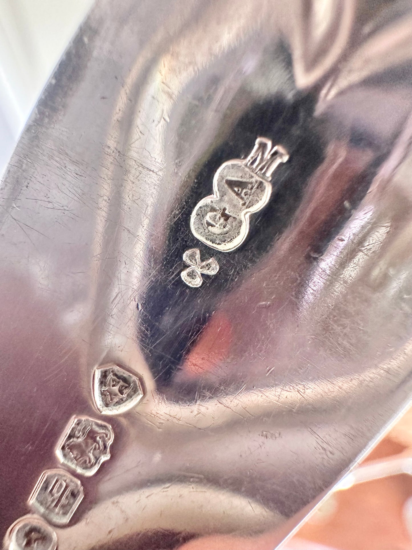 Hallmarked Sterling Silver Ladle Spoon Pair | Chawner & Co. 1871