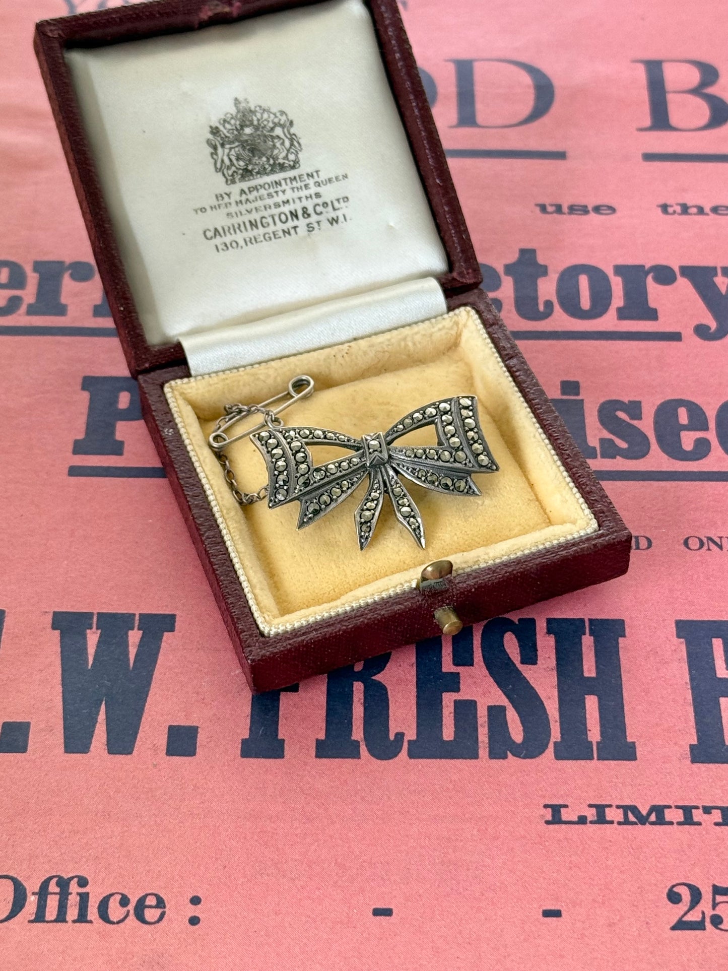 Lega Marcasite Sterling Silver Brooch | Australian Vintage