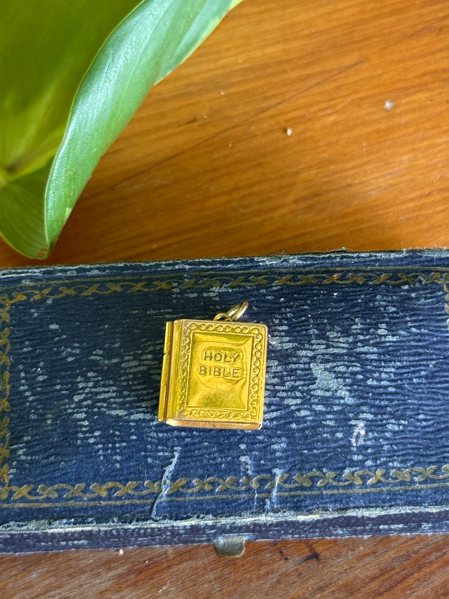 Vintage 9ct Gold Georg Jensen Bible Charm, Pendant | London Hallmark 1979