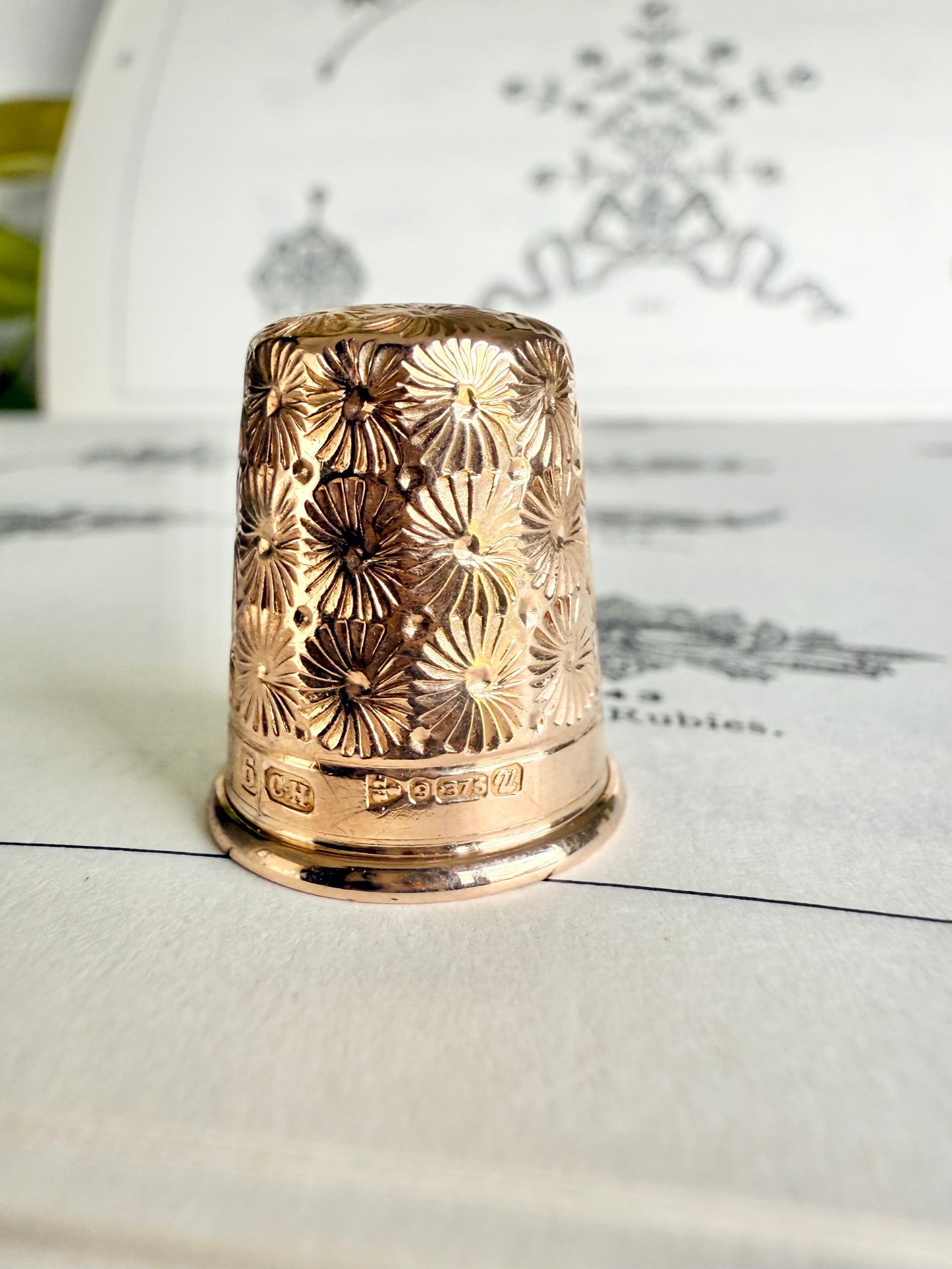 Antique Sewing Thimble | Solid 9ct Gold