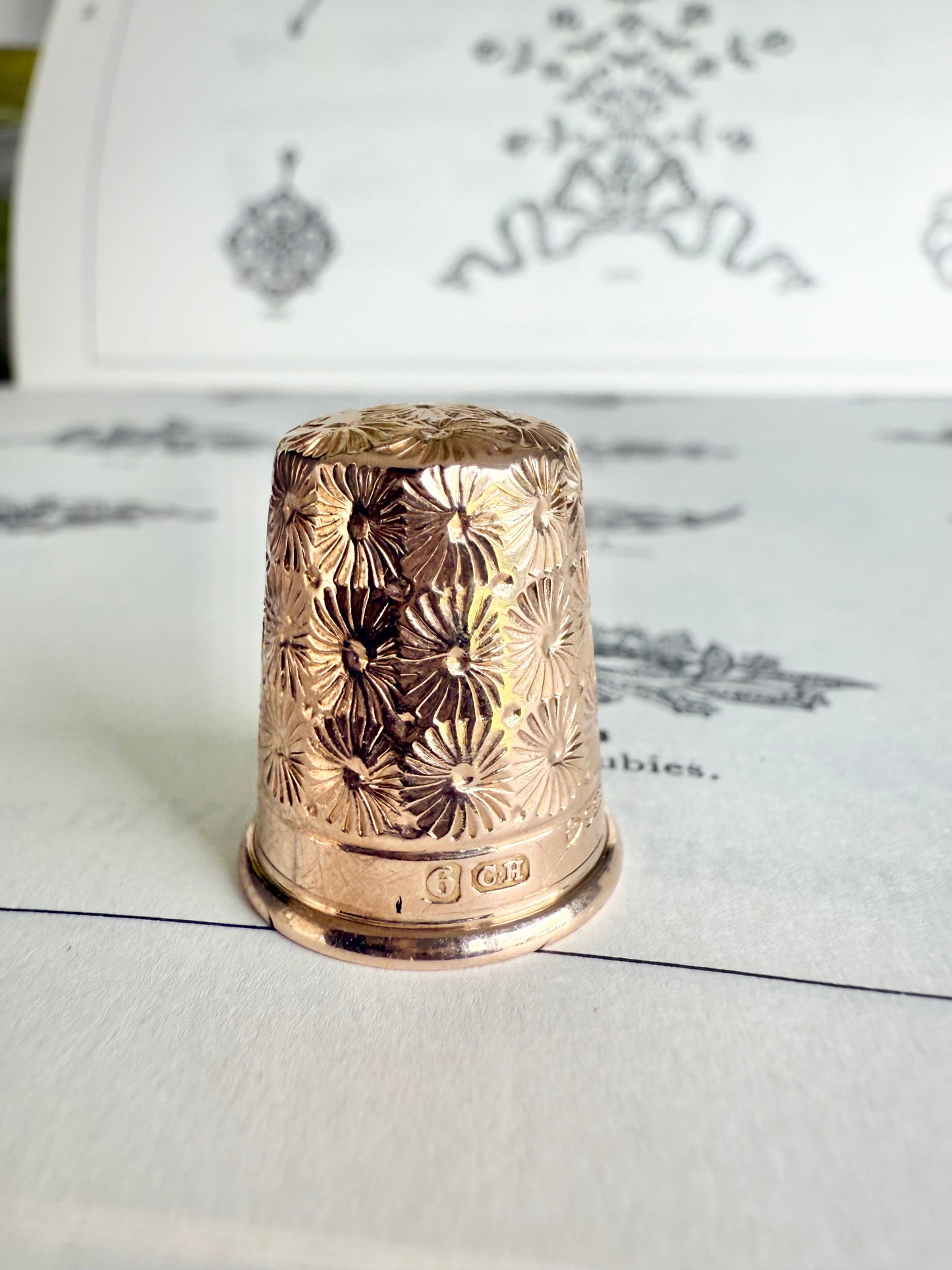 Antique Sewing Thimble | Solid 9ct Gold