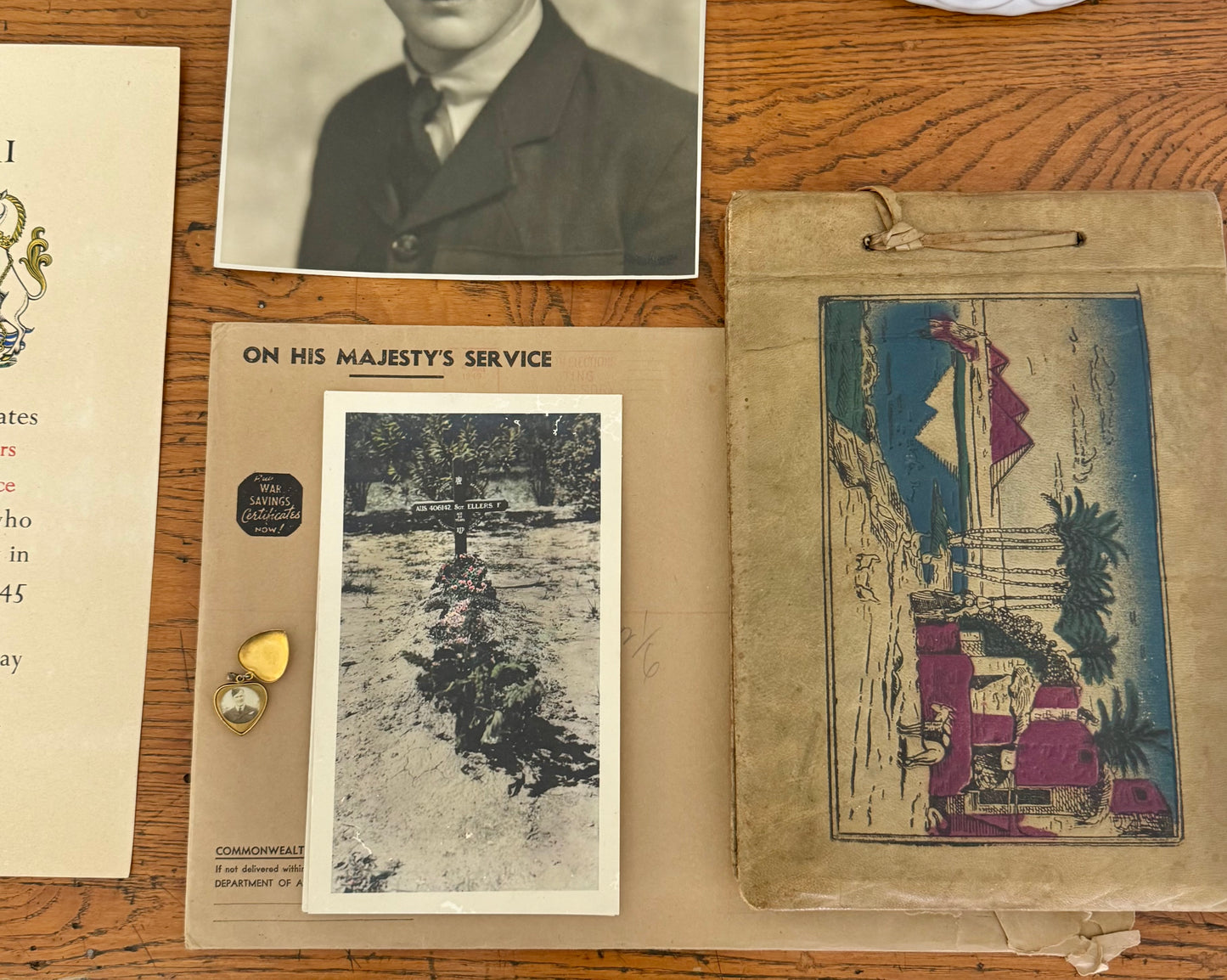 WWII RAAF Memorial Archive | Sgt. Ellers Collection incl. Gold-Lined Sweetheart Pendant
