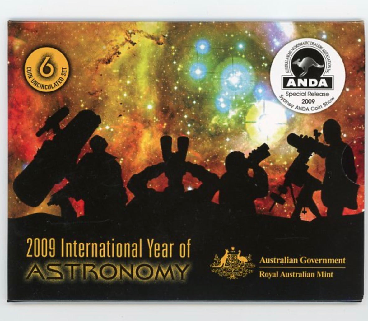 2009 Royal Australian Mint Astronomy Uncirculated Six Coin Set – ANDA Sydney Coin Show Special Release