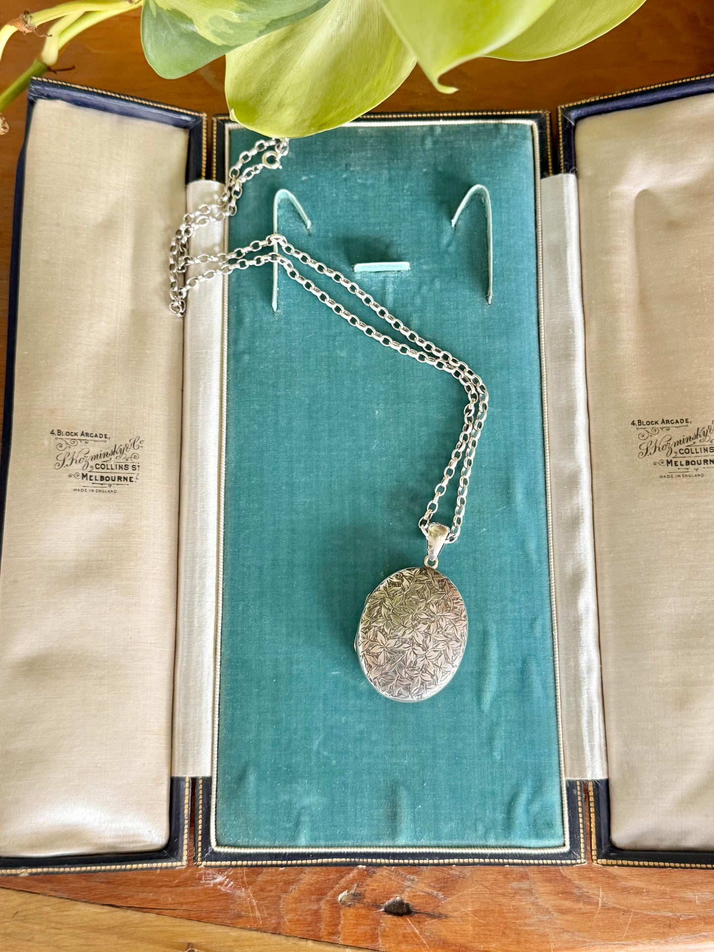 Large Victorian Floral Sterling Silver Locket | 1890’s Australian