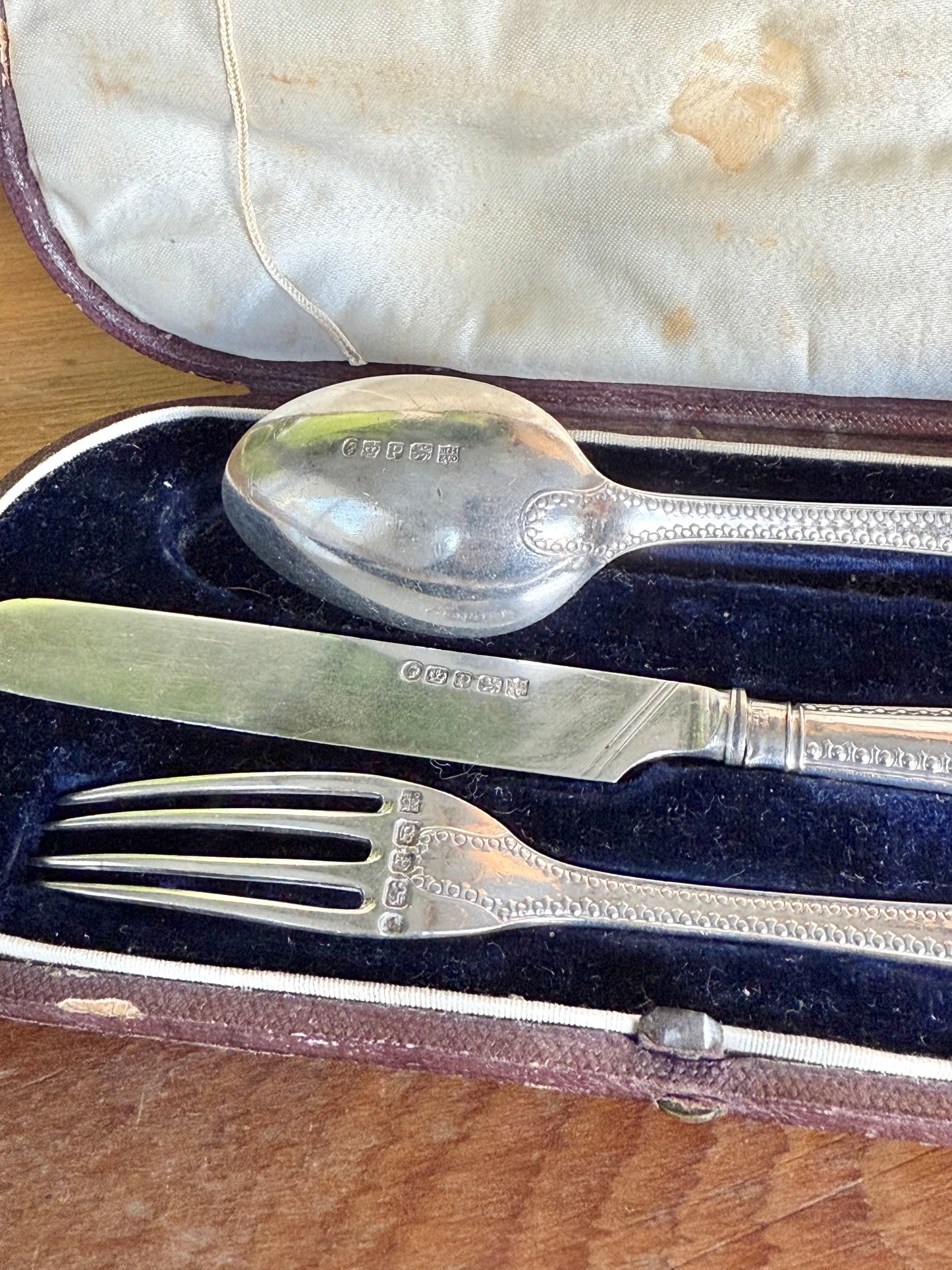 Children’s Hallmarked Silver Cutlery Set | 1858 Victorian Martin, Hall & Co.