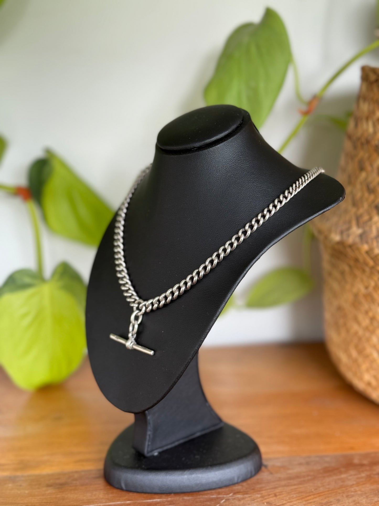 Antique Sterling Silver Fob Chain Necklace | Circa 1880’s Australian