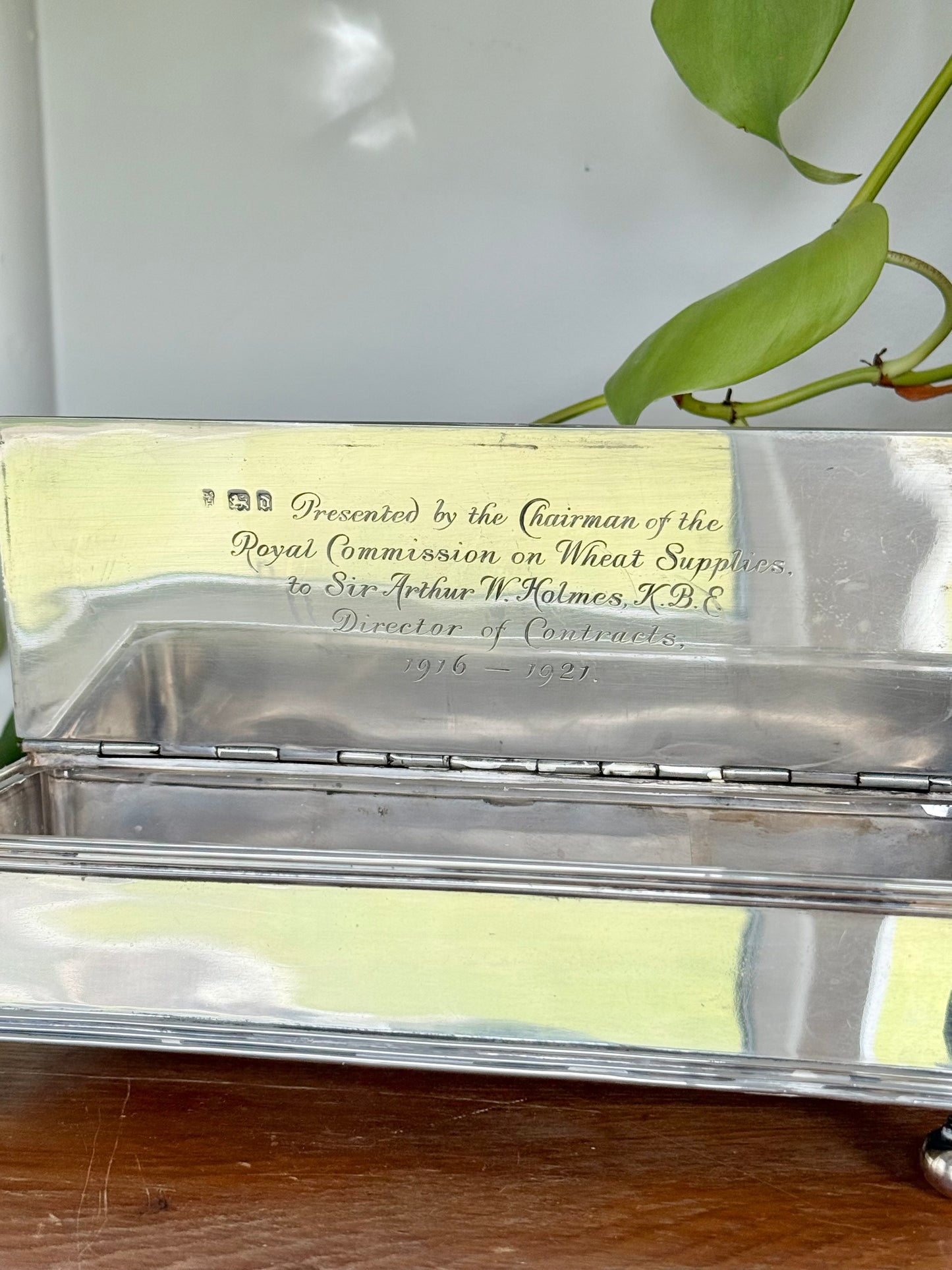 Sterling Silver Hallmarked Treasury Ink Stand | C. S. Harris & Sons Ltd, 1919