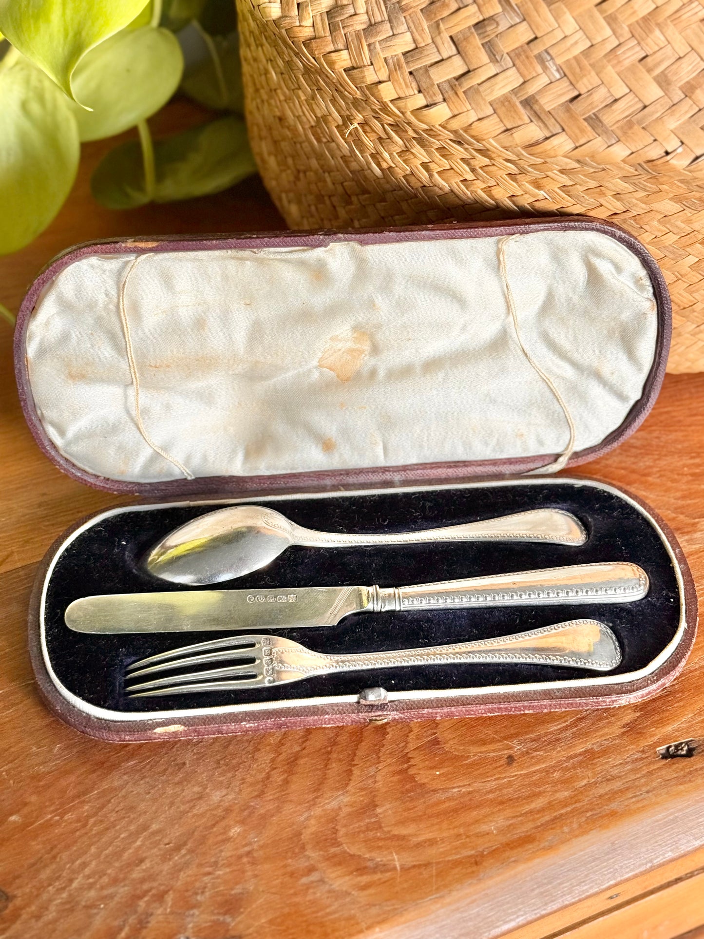 Children’s Hallmarked Silver Cutlery Set | 1858 Victorian Martin, Hall & Co.