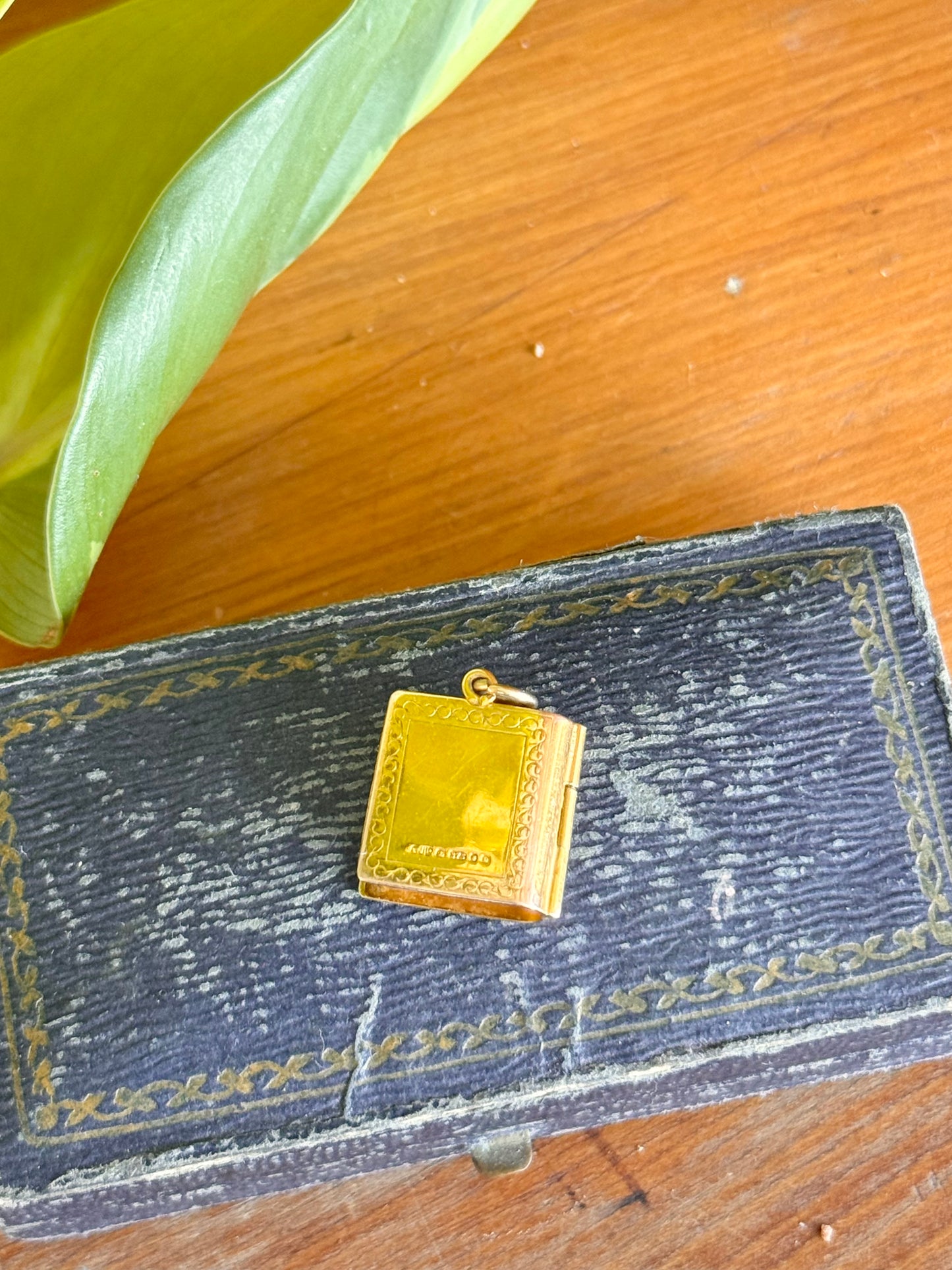 Vintage 9ct Gold Georg Jensen Bible Charm, Pendant | London Hallmark 1979