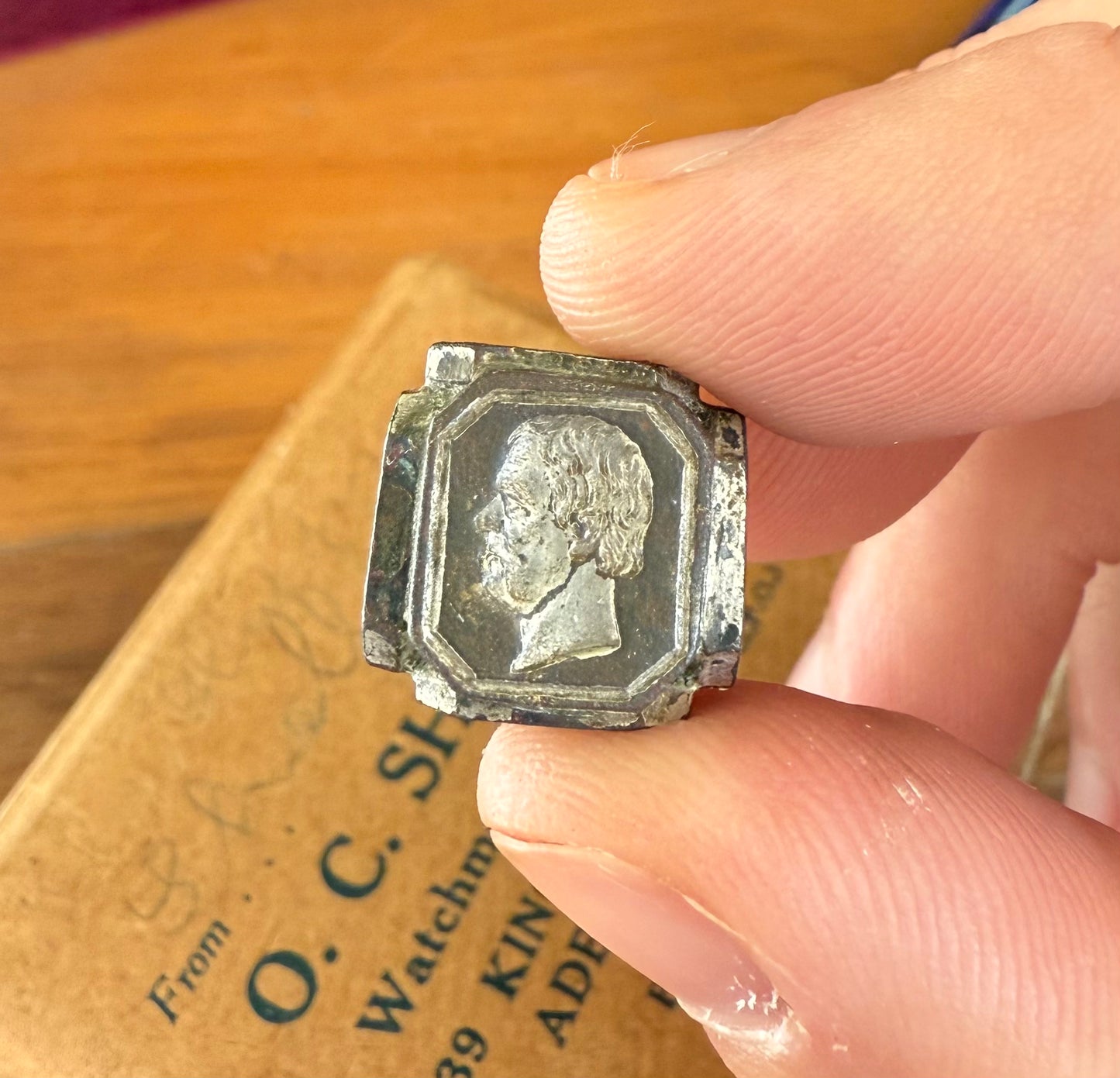 Antique Famous Faces Wax Seal | Brass Circa 1850