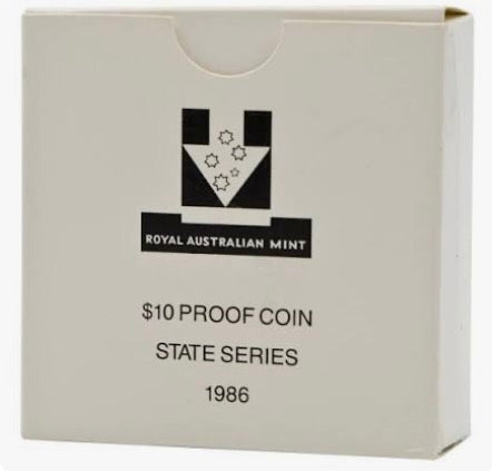 1986 Australian $10 South Australia State Series Sterling Silver Proof Coin