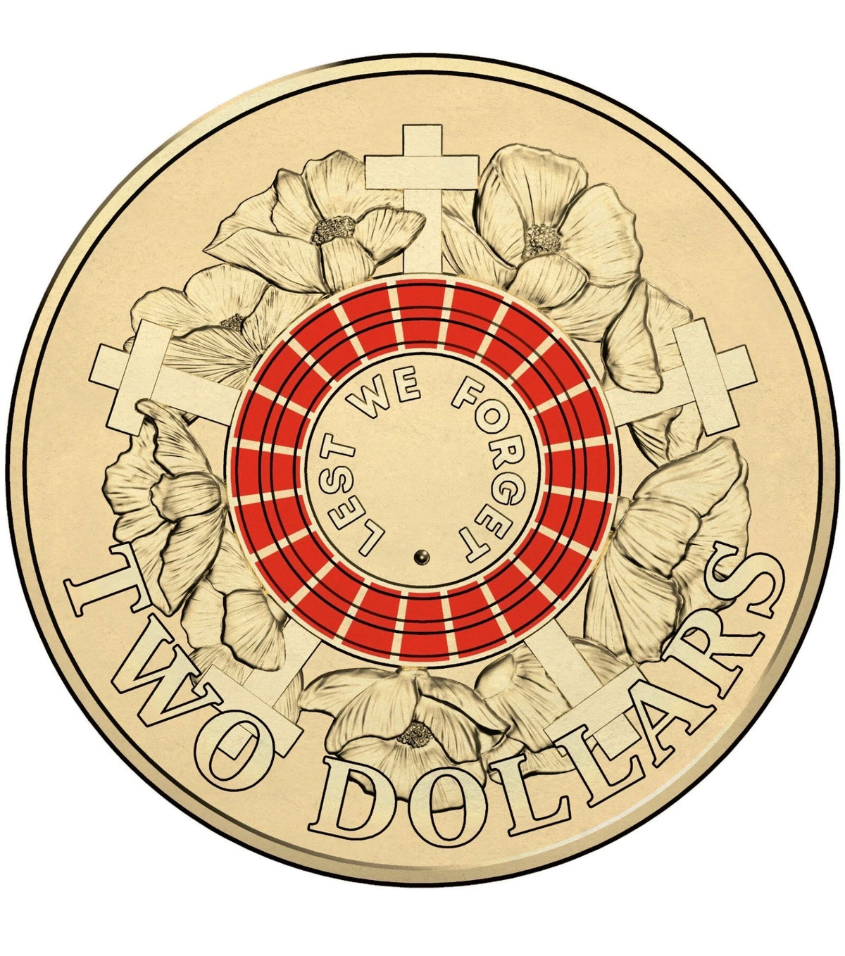 2015 Australian $2 Lest We Forget Coloured Uncirculated Coin – Premium Lighthouse Capsule