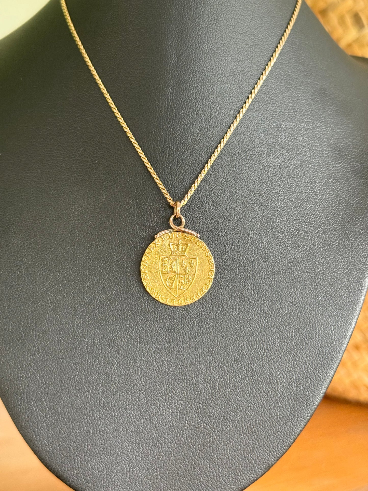 Half Guinea Coin 1798 - Pendant and Chain | George III
