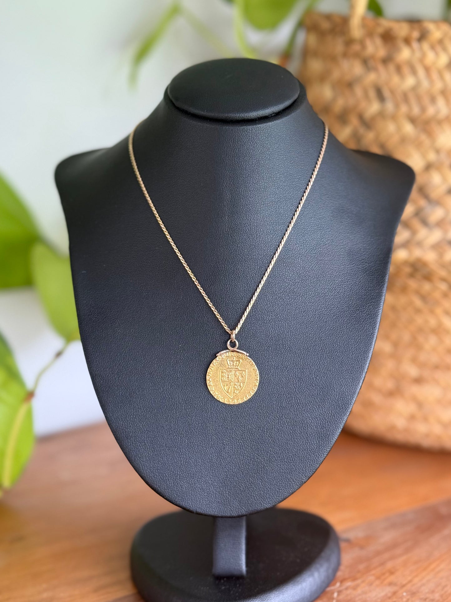 Half Guinea Coin 1798 - Pendant and Chain | George III
