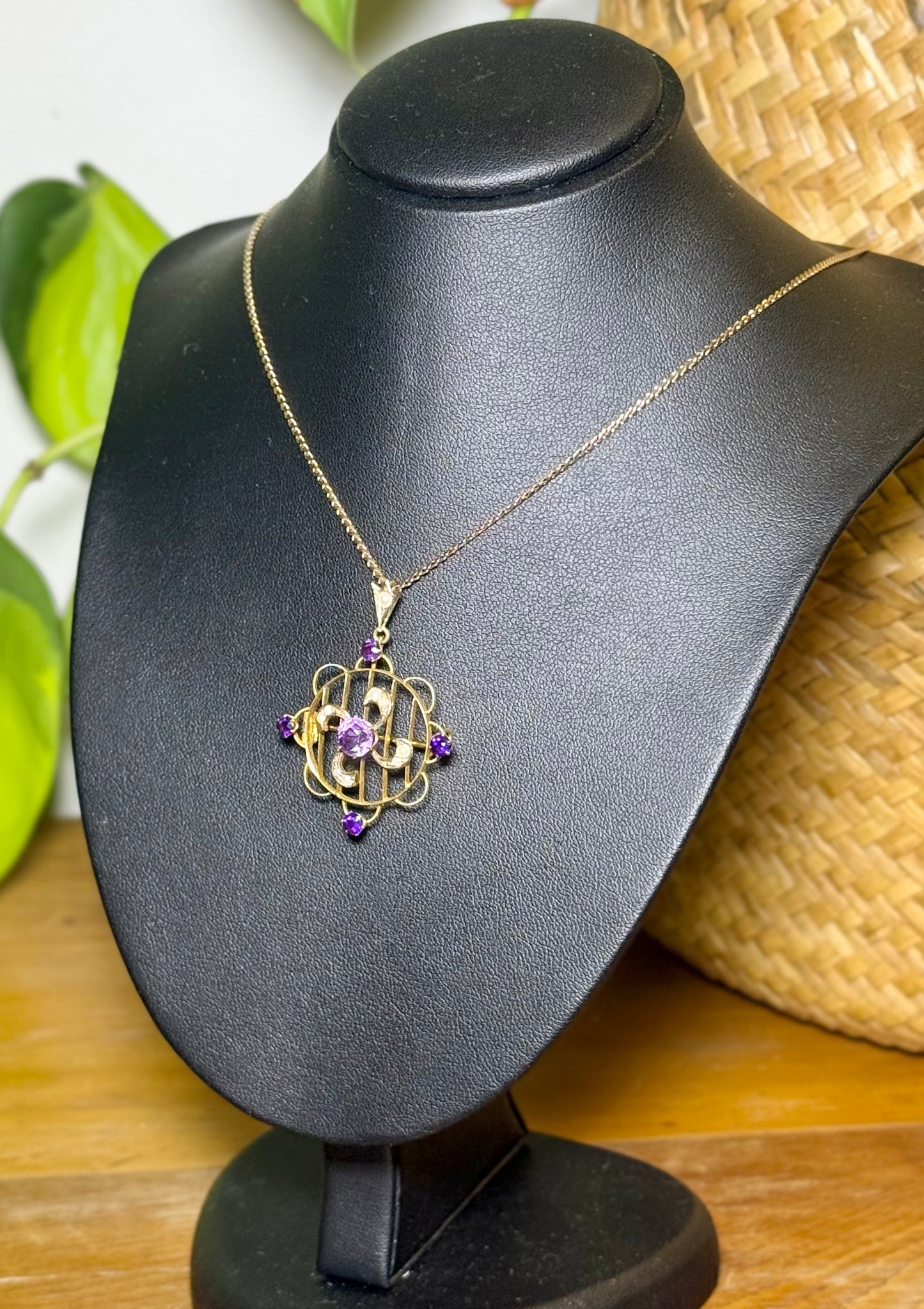 Amethyst and Seed Pearl Pendant, Brooch | Wills and Sons Australian 1900’s