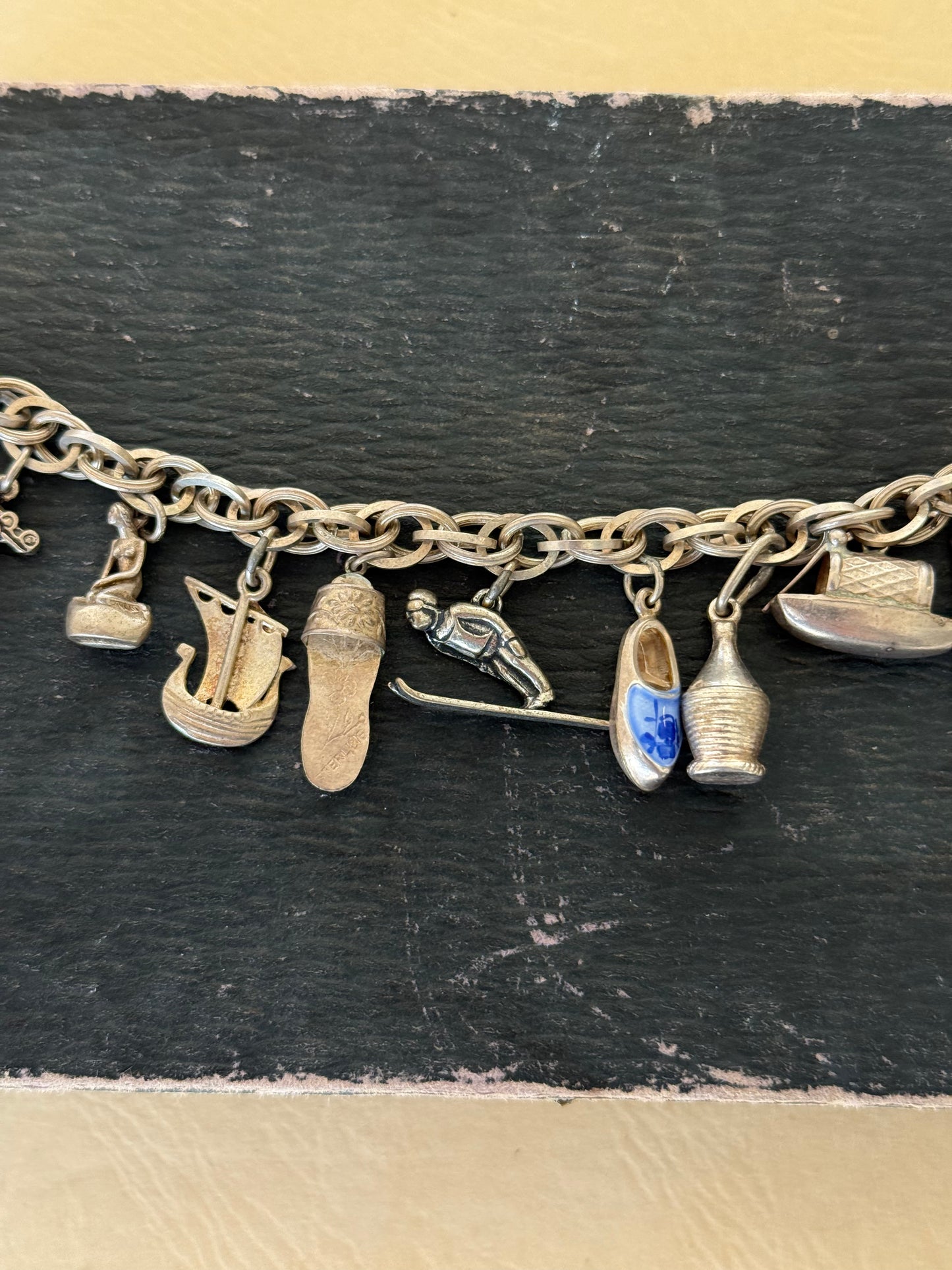 Multi-link Sterling Silver Charm Bracelet | Various European Charms