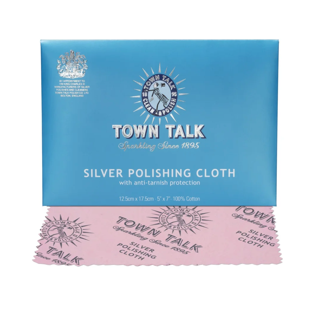 Town Talk Silver Polishing Cloth – Trusted Jewellery & Silver Care – Medium